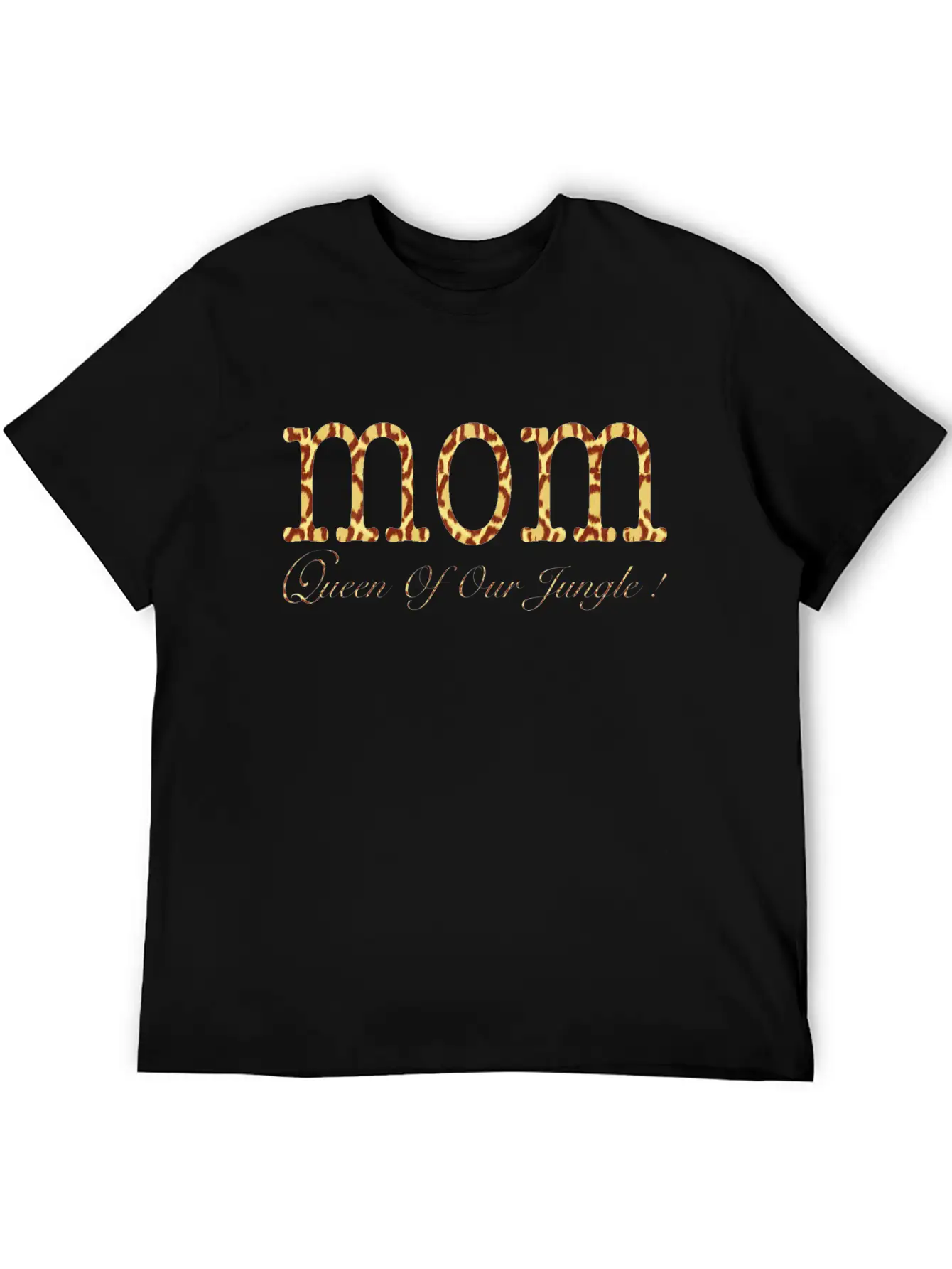 Wordtease MOM Queen Of Our Jungle ! Leopard Lightweight Cotton T-Shirt – Daily Comfort Graphic Shirt