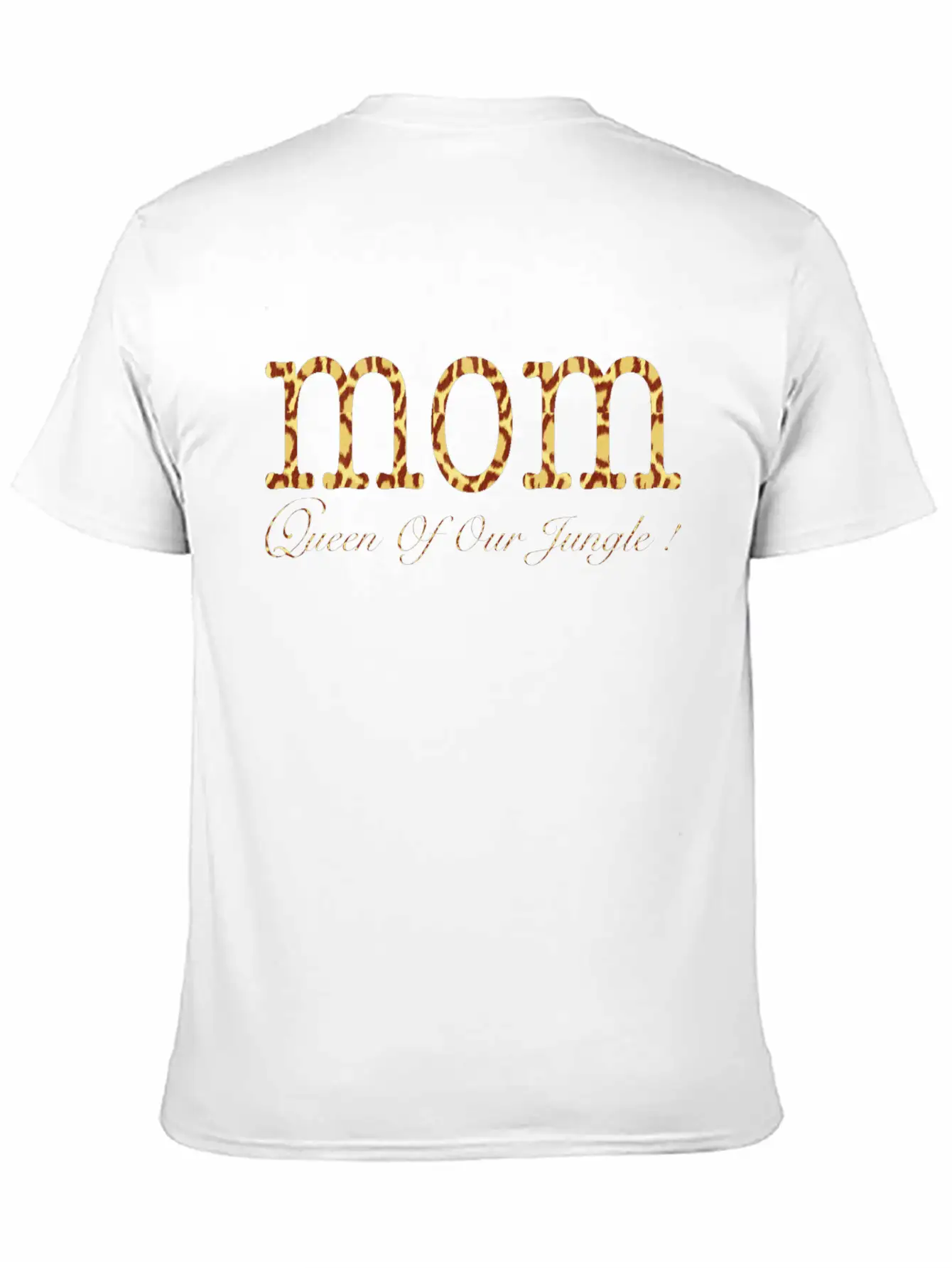 Wordtease MOM Queen Of Our Jungle ! Leopard Lightweight Cotton T-Shirt – Daily Comfort Graphic Shirt