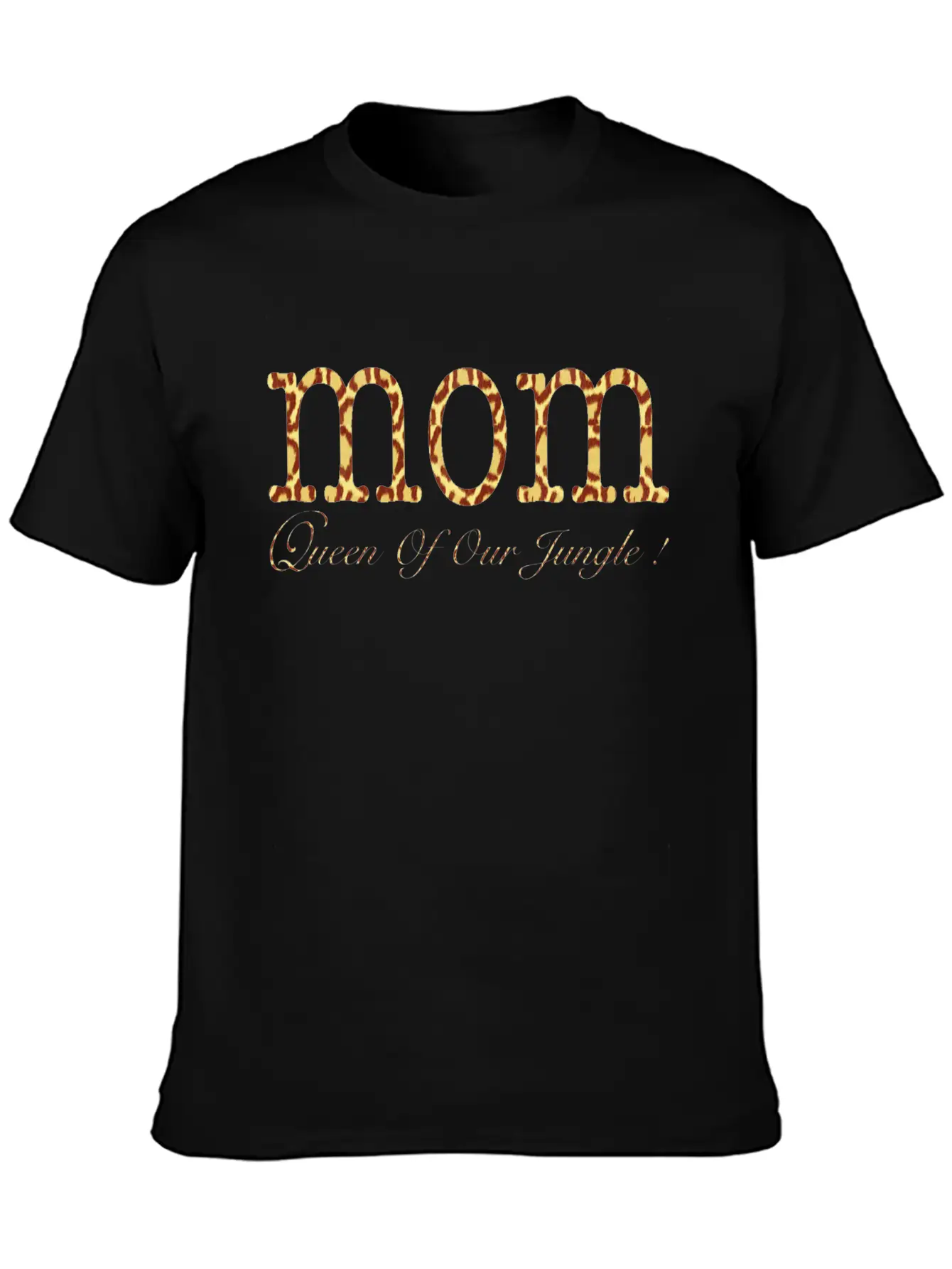 Wordtease MOM Queen Of Our Jungle ! Leopard Lightweight Cotton T-Shirt – Daily Comfort Graphic Shirt