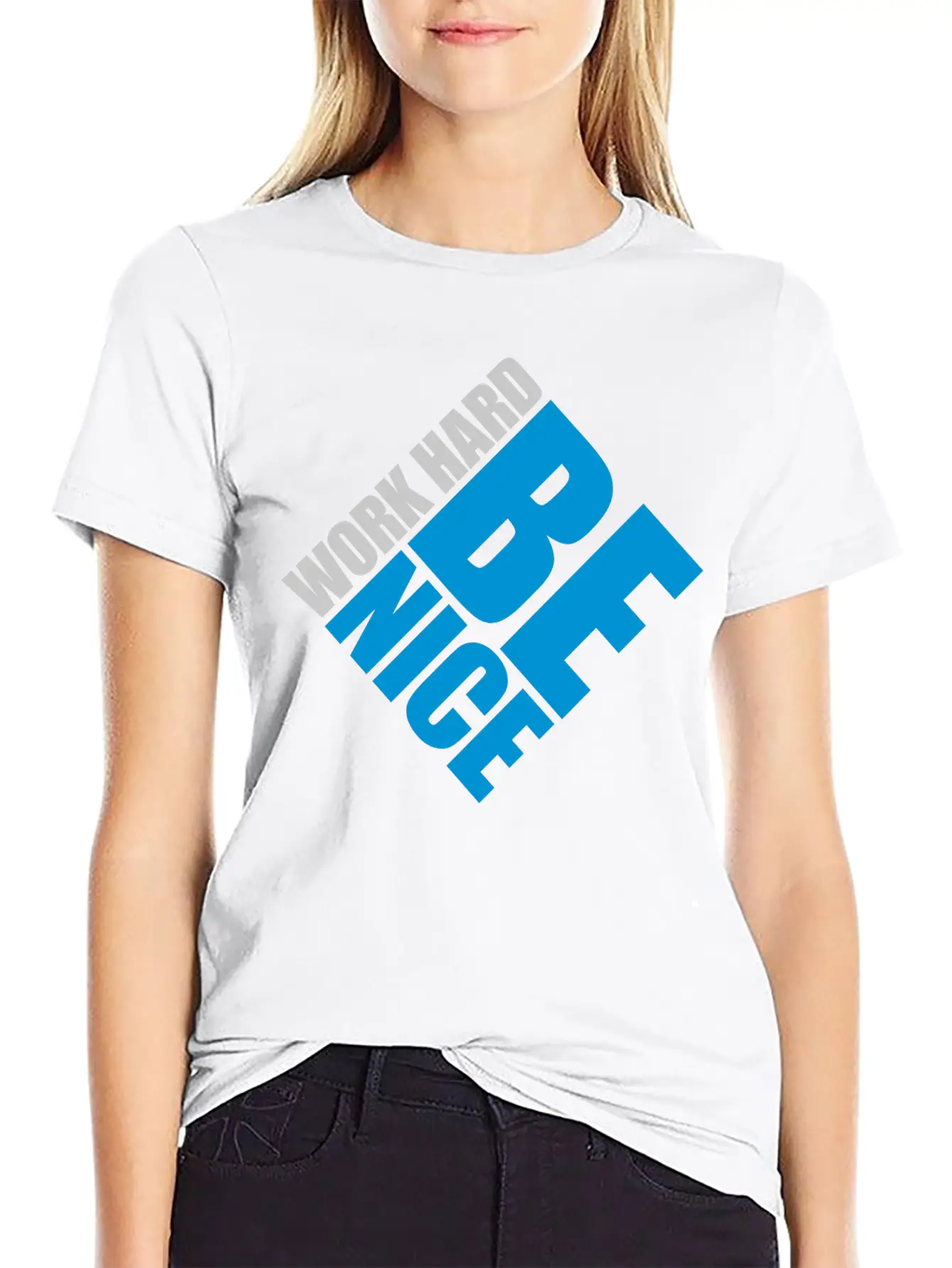Work Hard Nice Relaxed Everyday Tee – Lightweight And Durable Cotton