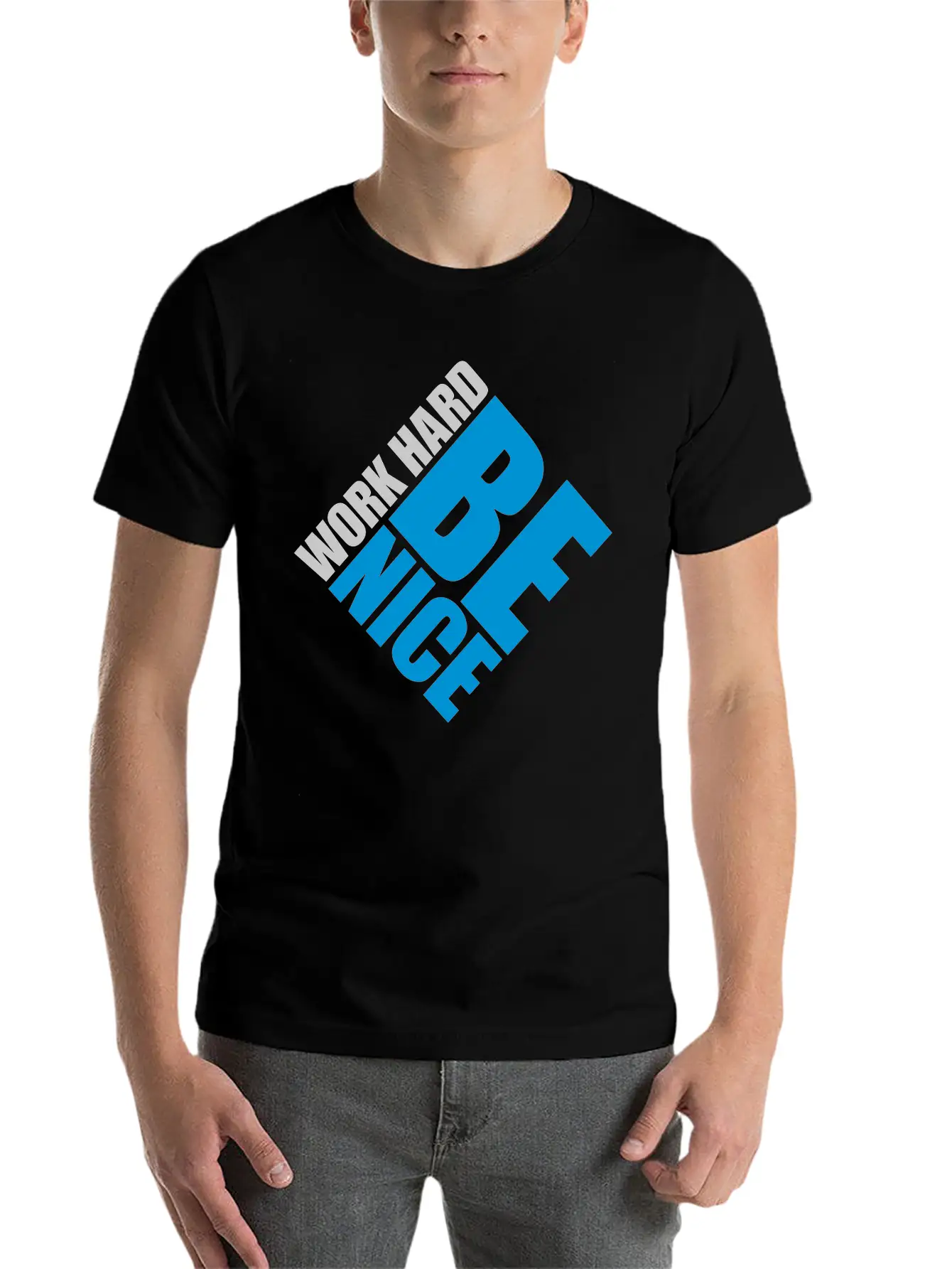 Work Hard Nice Relaxed Everyday Tee – Lightweight And Durable Cotton