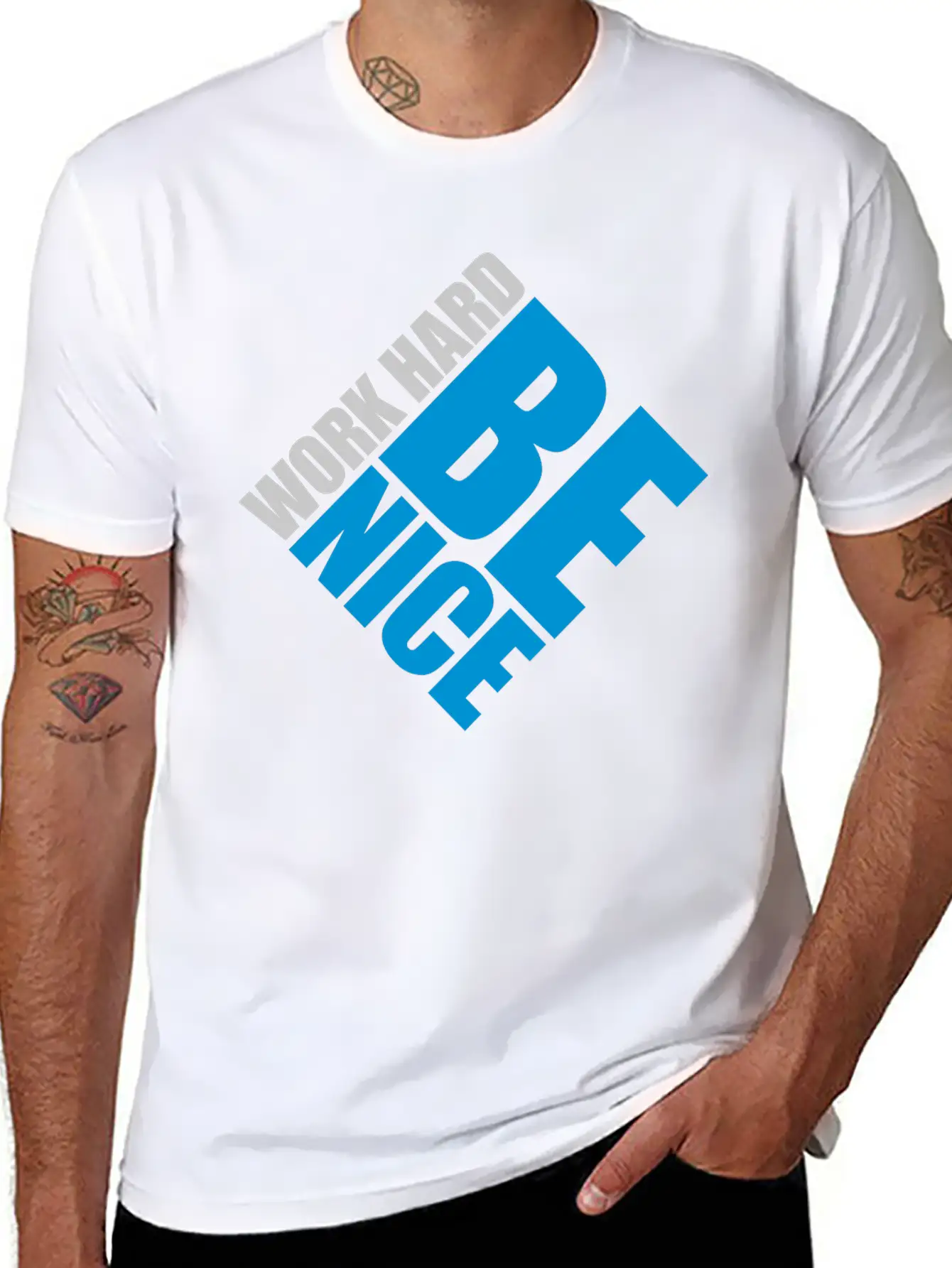 Work Hard Nice Relaxed Everyday Tee – Lightweight And Durable Cotton