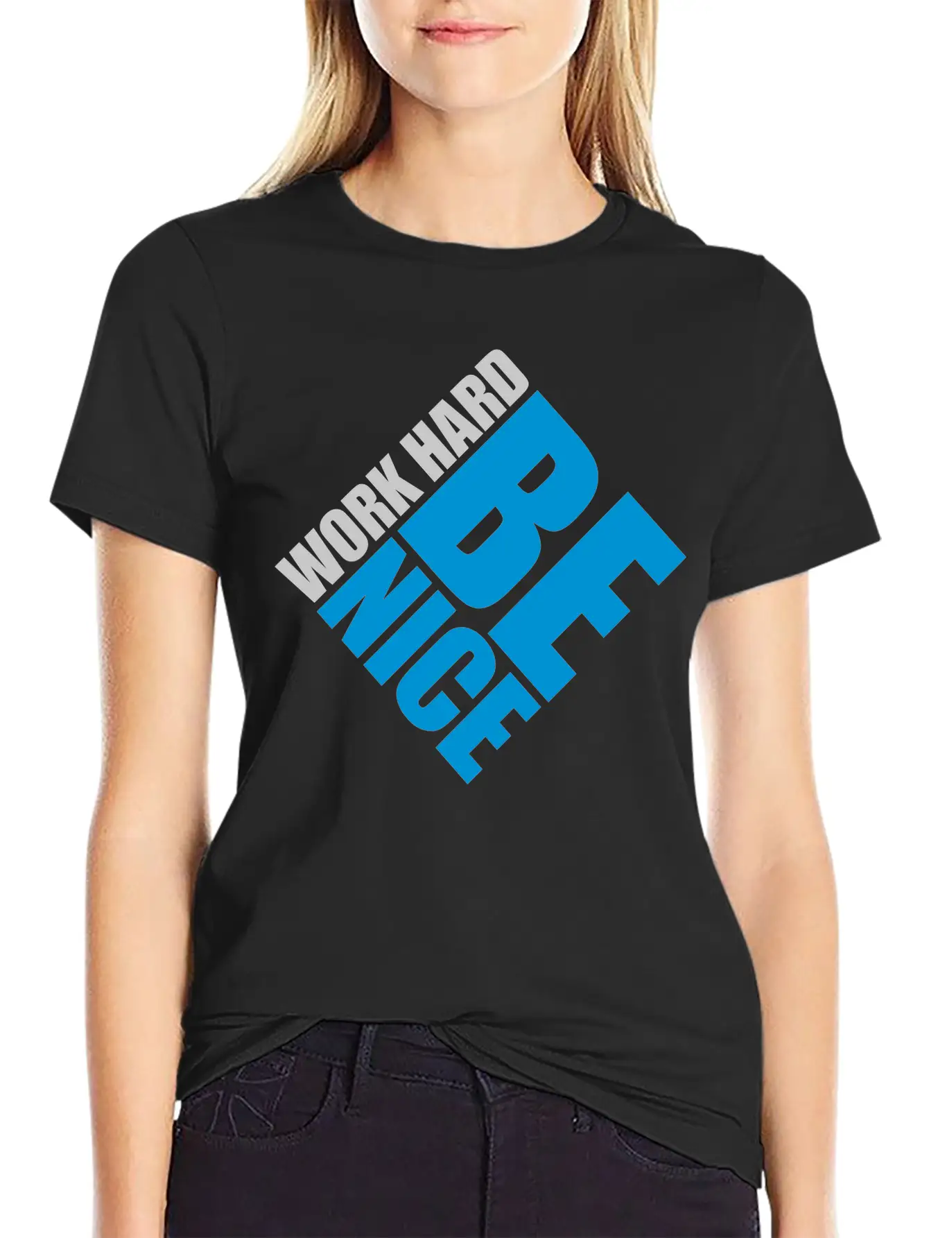 Work Hard Nice Relaxed Everyday Tee – Lightweight And Durable Cotton