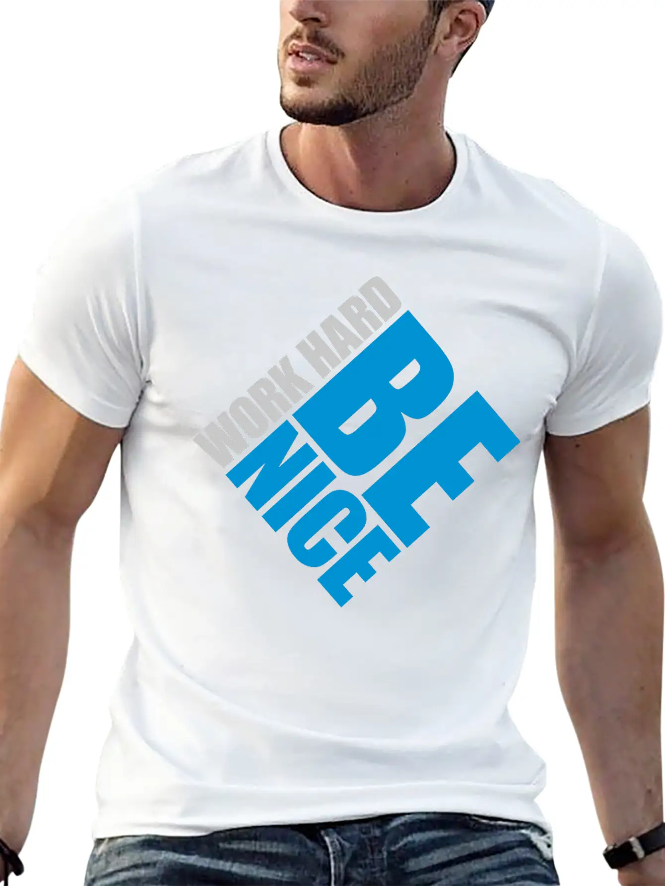 Work Hard Nice Relaxed Everyday Tee – Lightweight And Durable Cotton