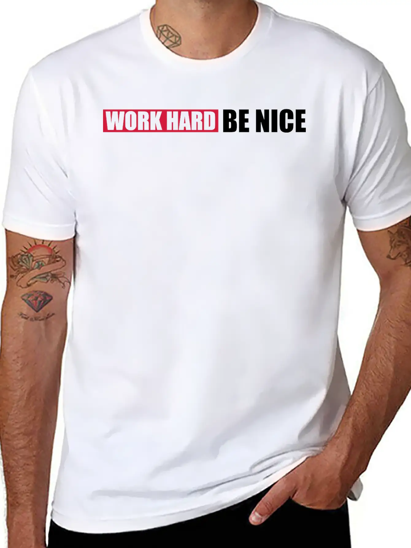 Work Hard Nice Unisex Casual T-Shirt – Clean Design For Daily Comfort