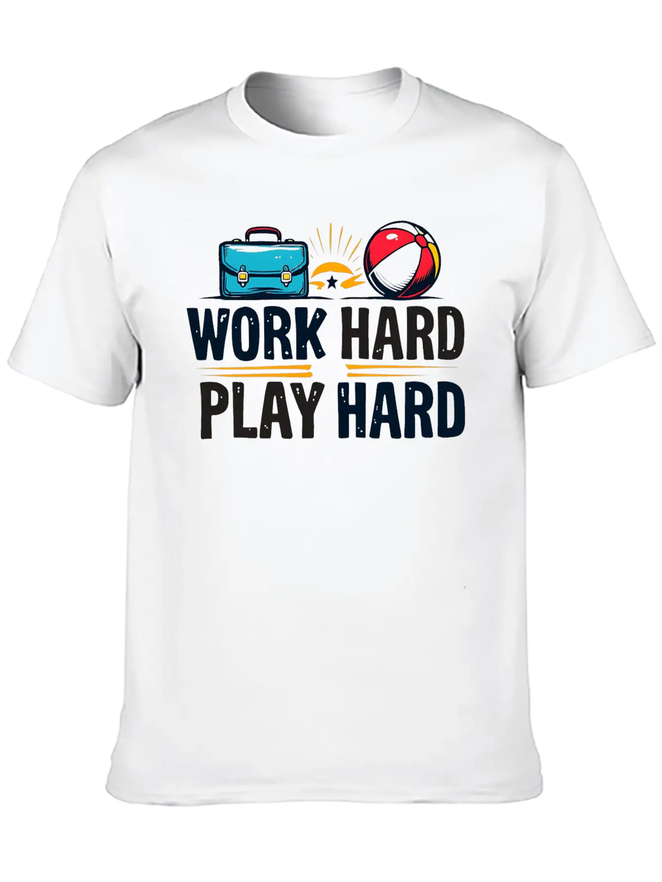 Work Hard Play Hard Essential Cotton Tee For Daily Outfits – Unisex Style