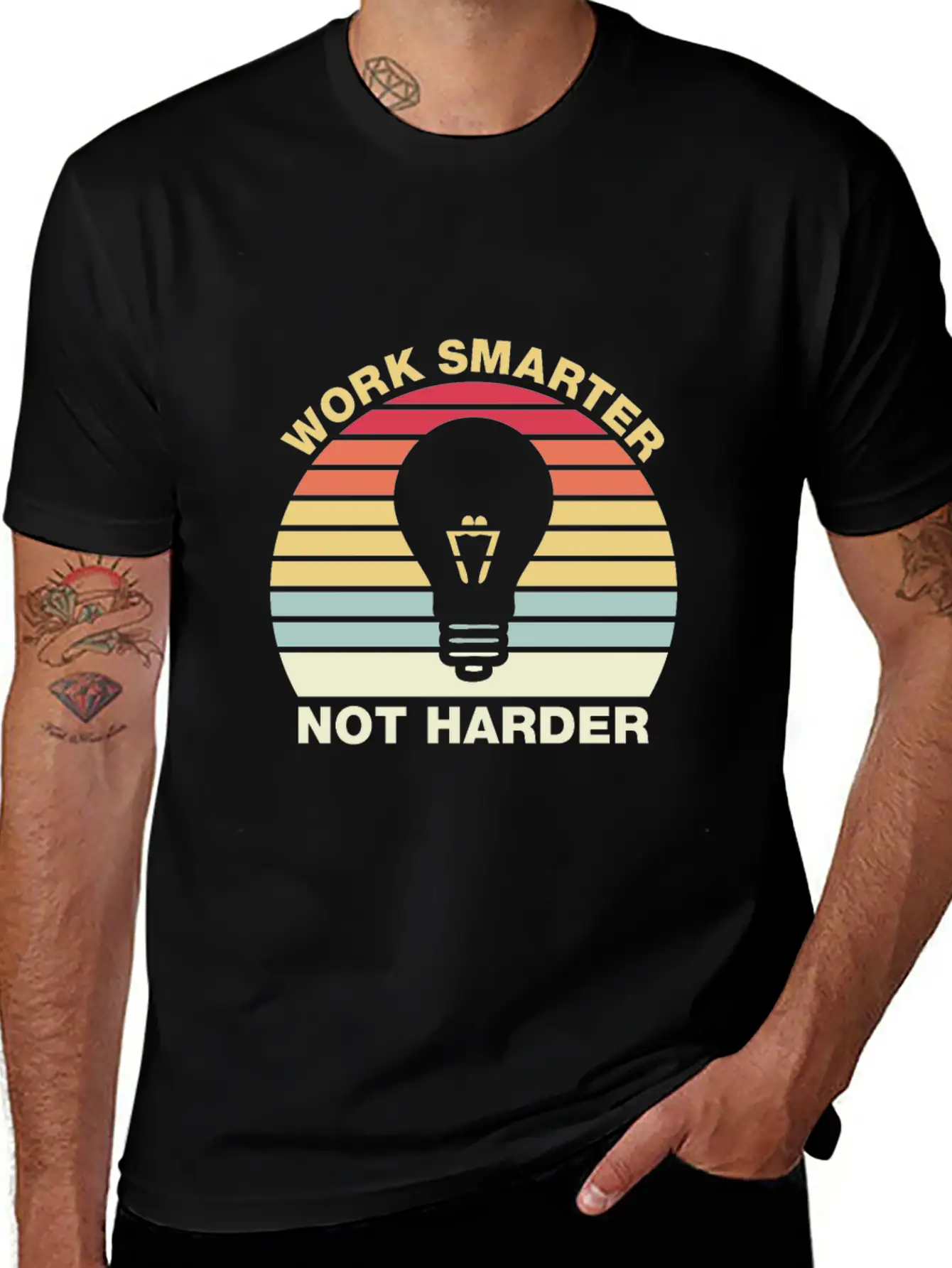 Work Smarter Not Harder Inspirational Quotes Essential Cotton Tee For Daily Outfits – Unisex Style