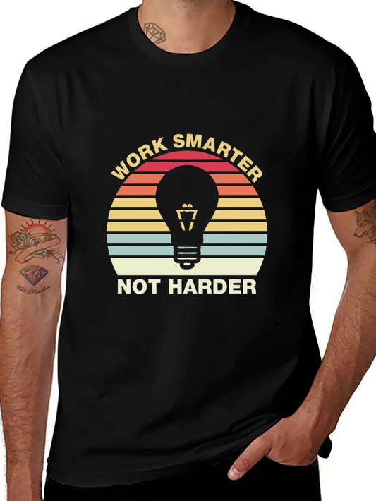 Work Smarter Not Harder Inspirational Quotes Essential Cotton Tee For Daily Outfits – Unisex Style