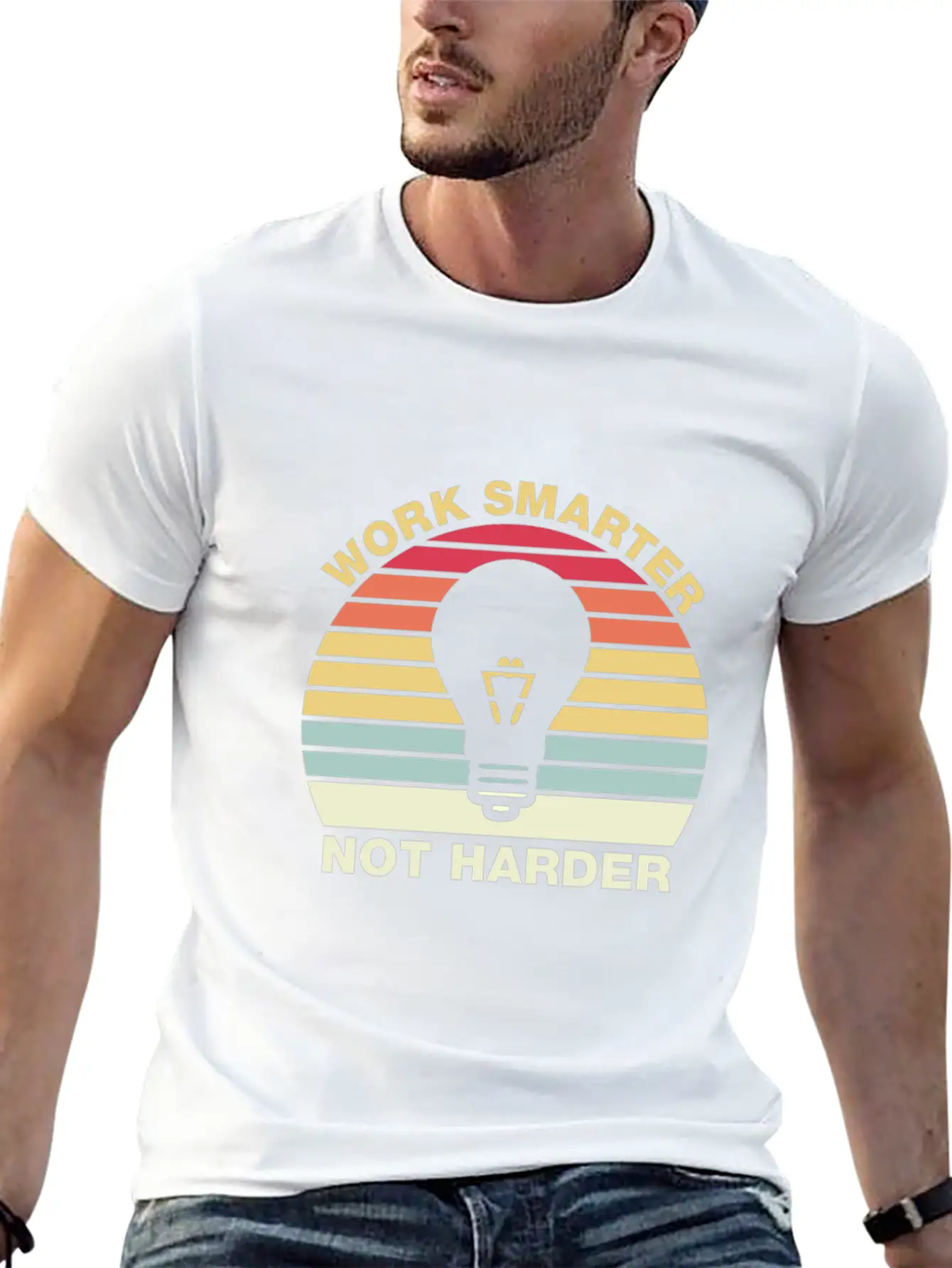 Work Smarter Not Harder Inspirational Quotes Essential Cotton Tee For Daily Outfits – Unisex Style