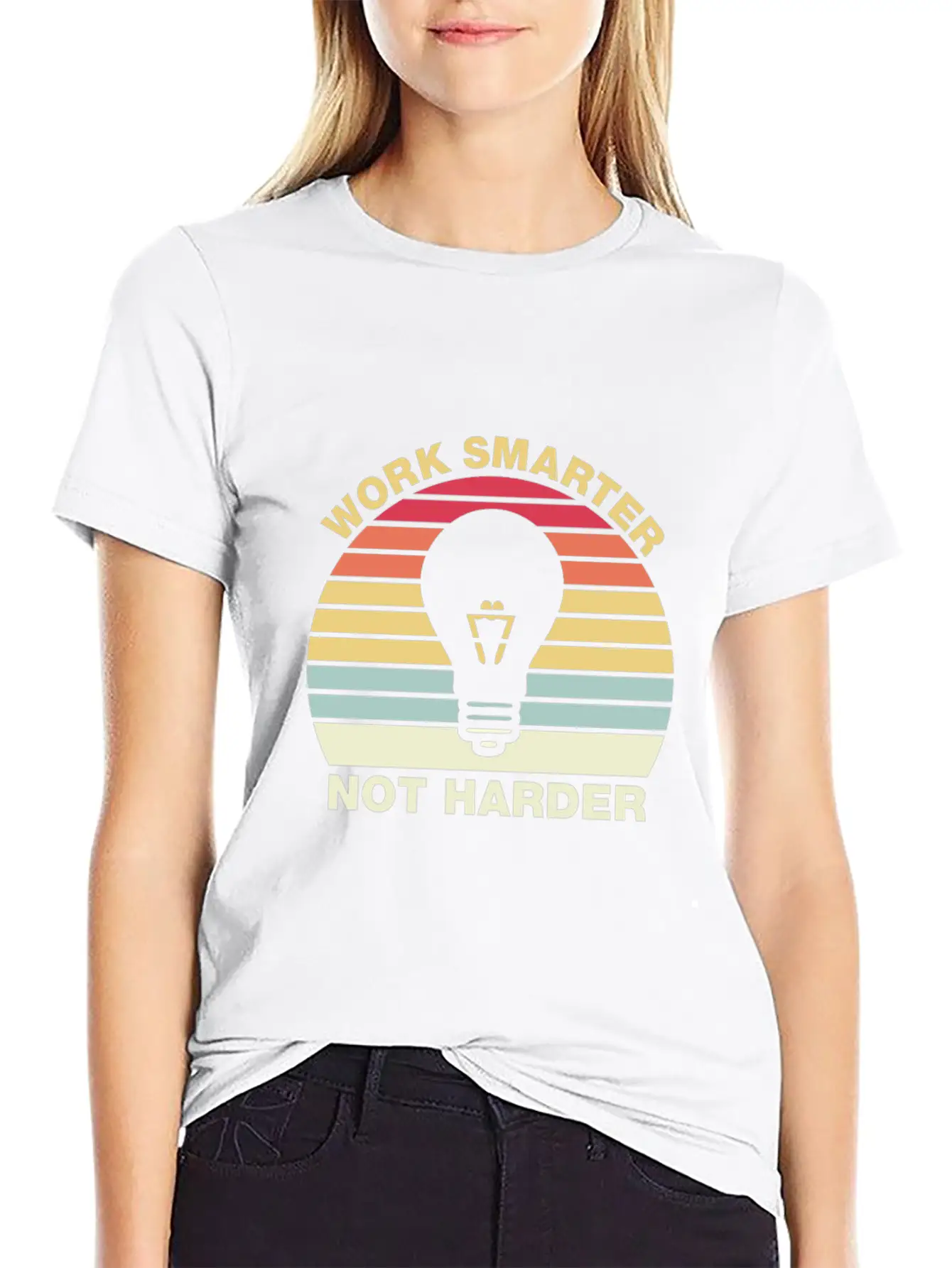 Work Smarter Not Harder Inspirational Quotes Essential Cotton Tee For Daily Outfits – Unisex Style