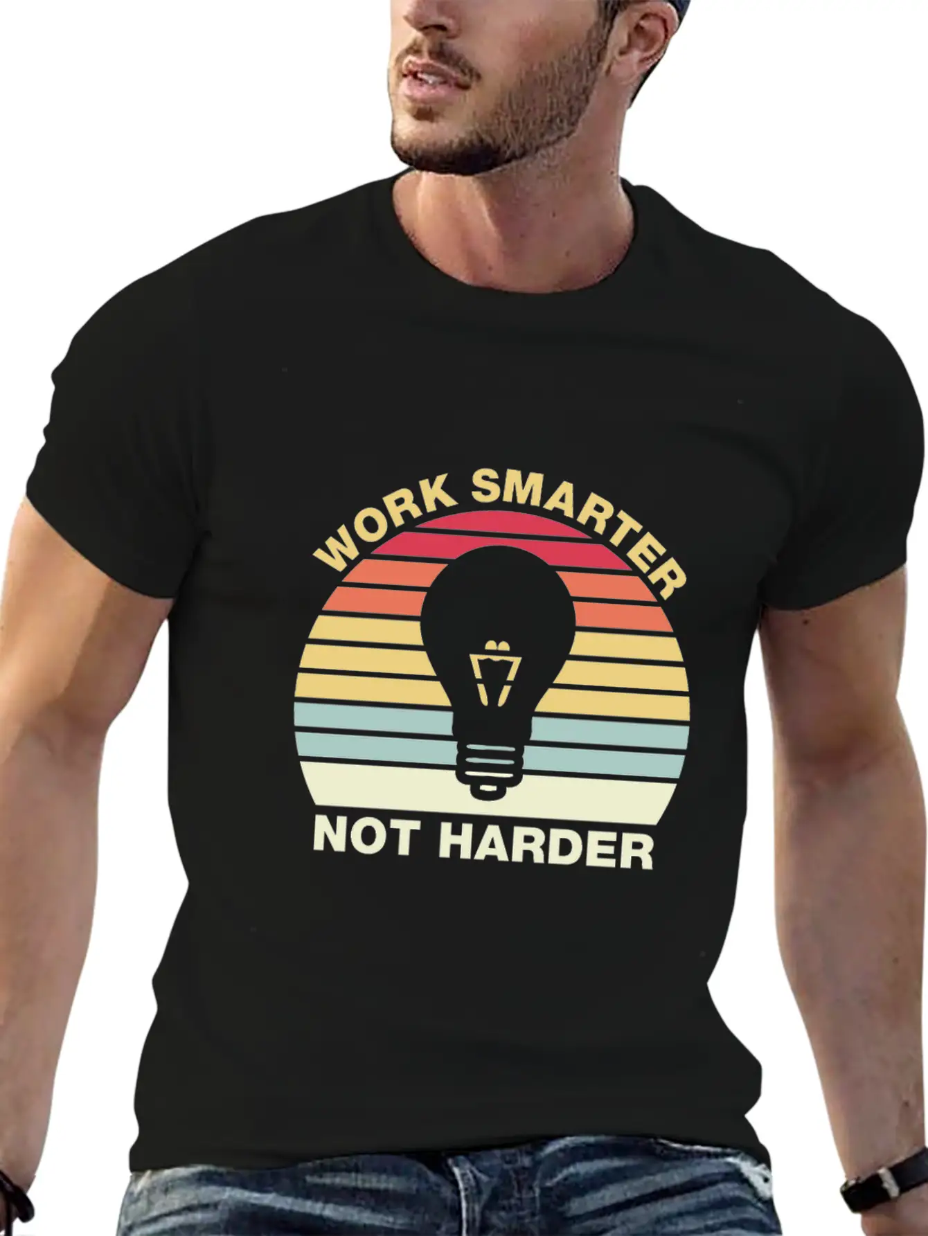 Work Smarter Not Harder Inspirational Quotes Essential Cotton Tee For Daily Outfits – Unisex Style