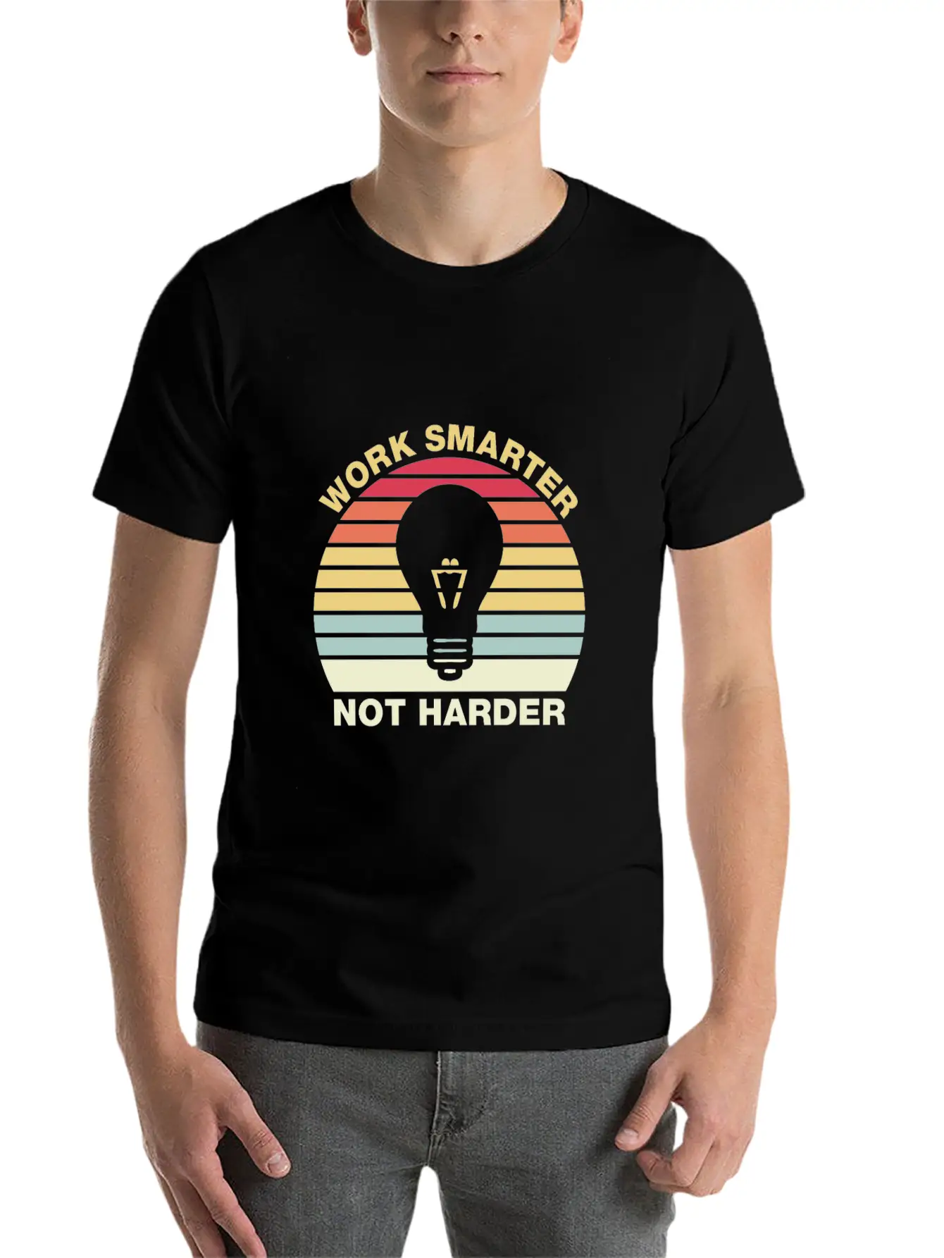 Work Smarter Not Harder Inspirational Quotes Essential Cotton Tee For Daily Outfits – Unisex Style