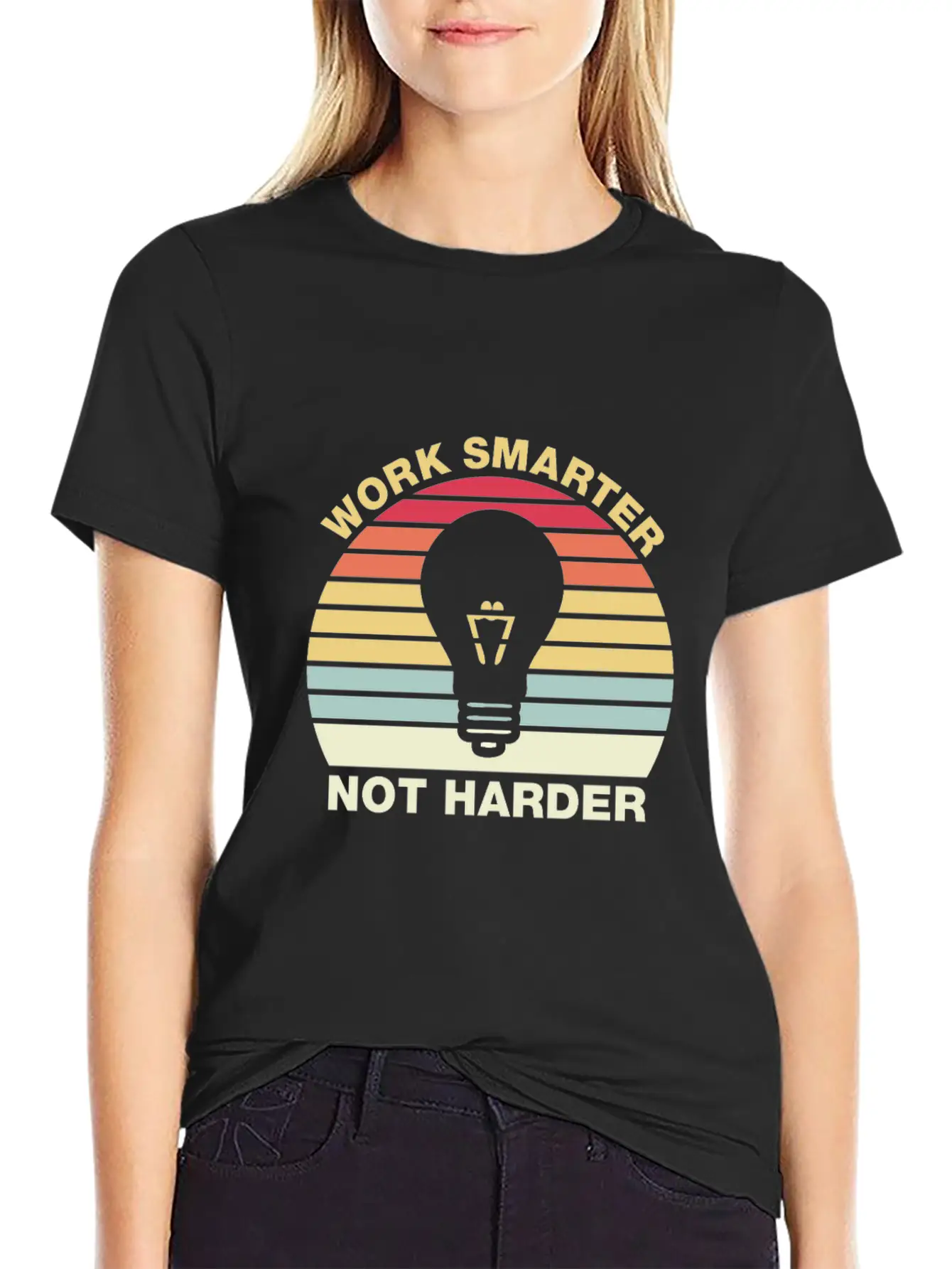 Work Smarter Not Harder Inspirational Quotes Essential Cotton Tee For Daily Outfits – Unisex Style