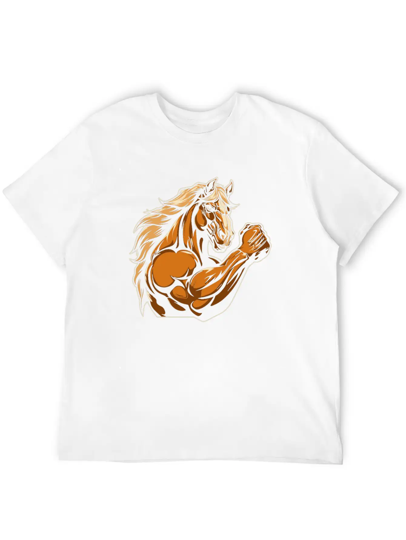 Workout Gym Horse Relaxed Everyday Tee – Lightweight And Durable Cotton