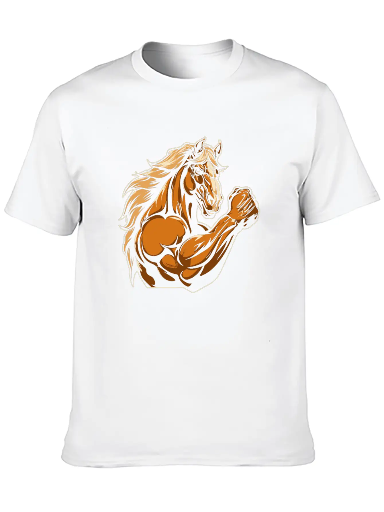 Workout Gym Horse Relaxed Everyday Tee – Lightweight And Durable Cotton