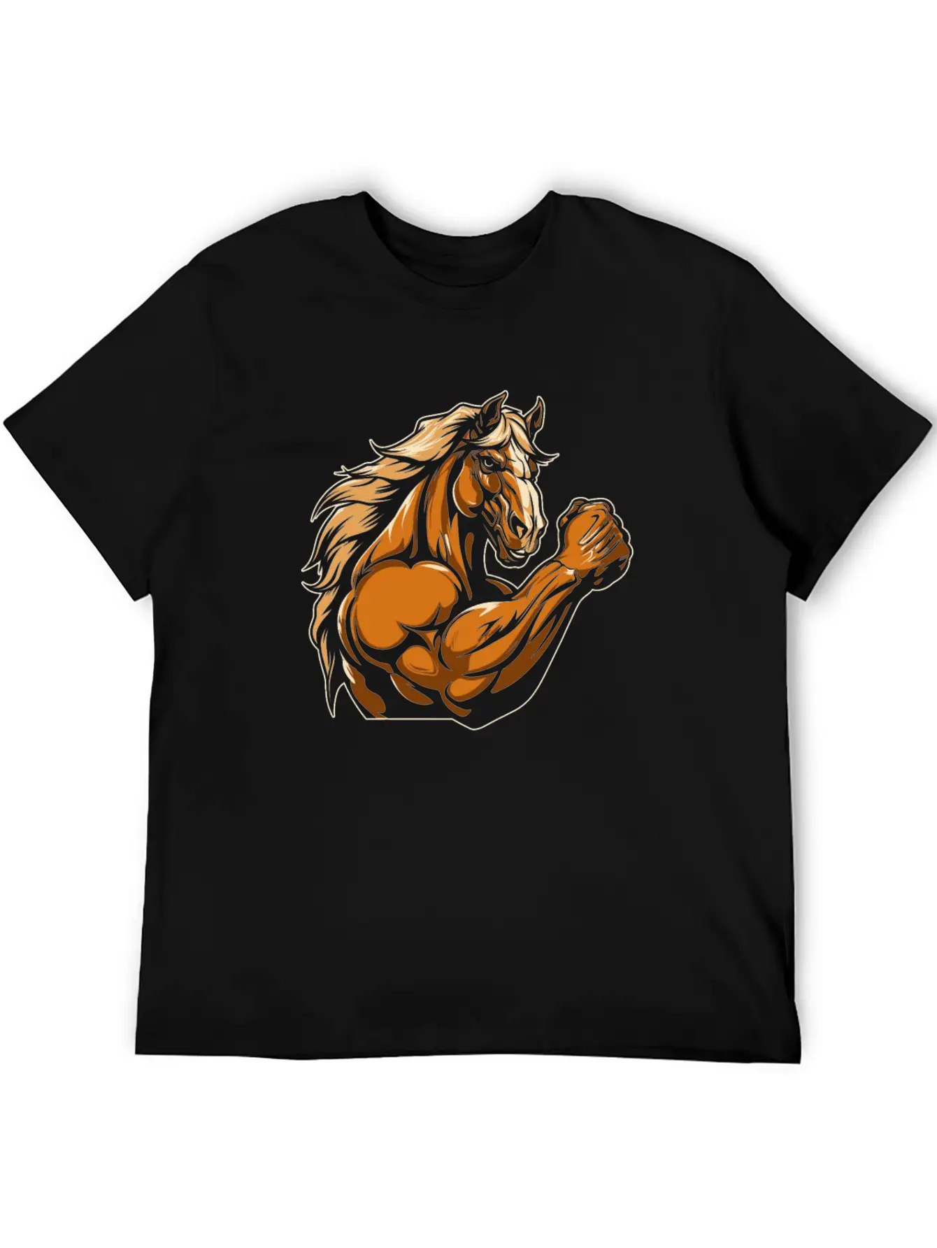 Workout Gym Horse Relaxed Everyday Tee – Lightweight And Durable Cotton