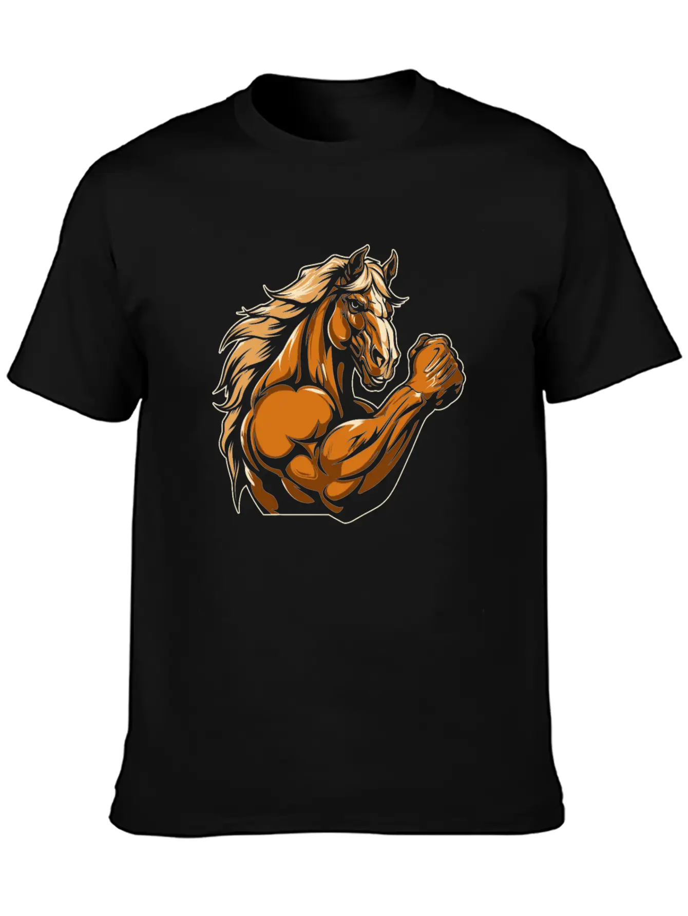 Workout Gym Horse Relaxed Everyday Tee – Lightweight And Durable Cotton
