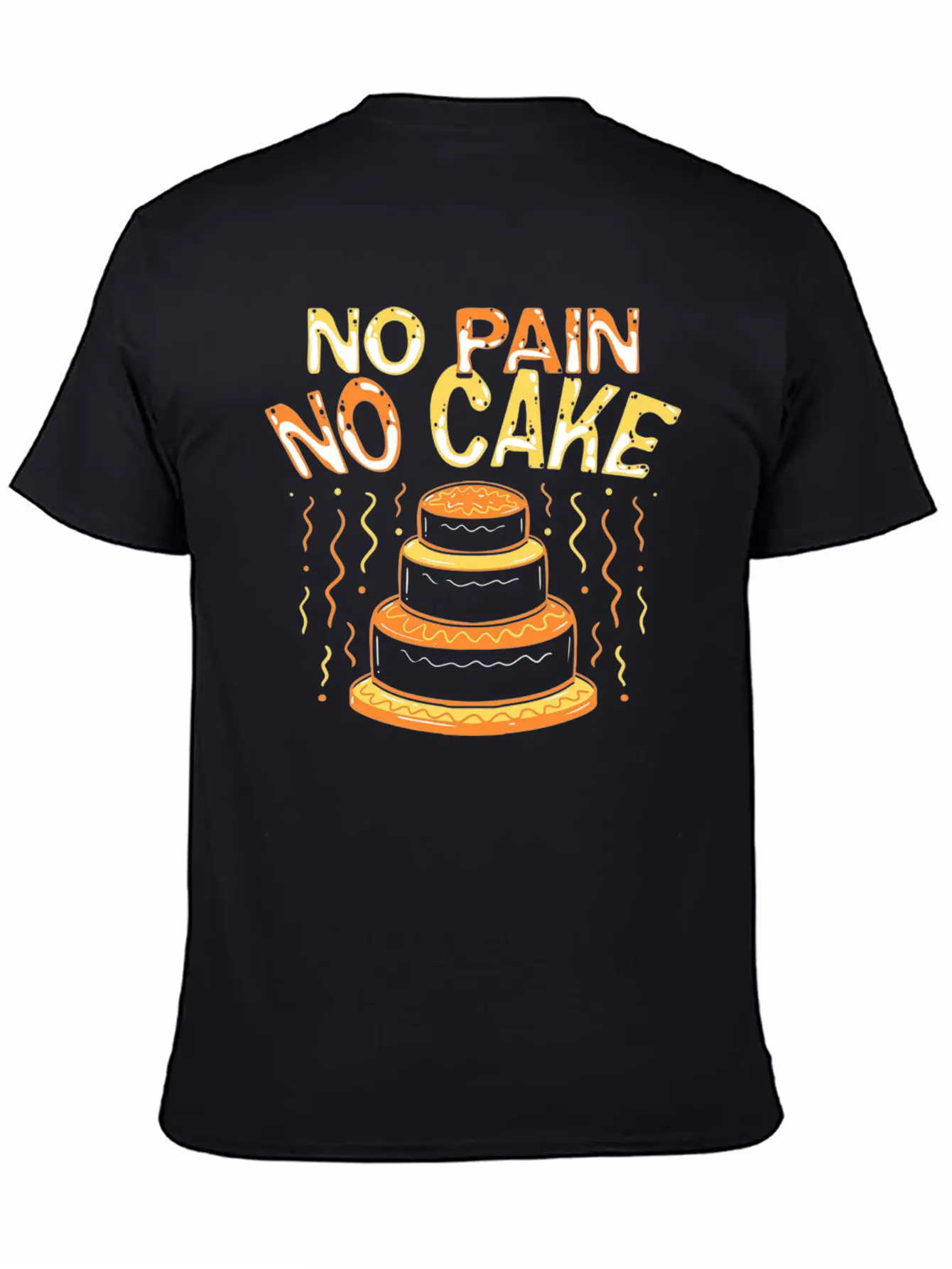 Workout No Pain No Cake Lightweight Cotton T-Shirt – Daily Comfort Graphic Shirt