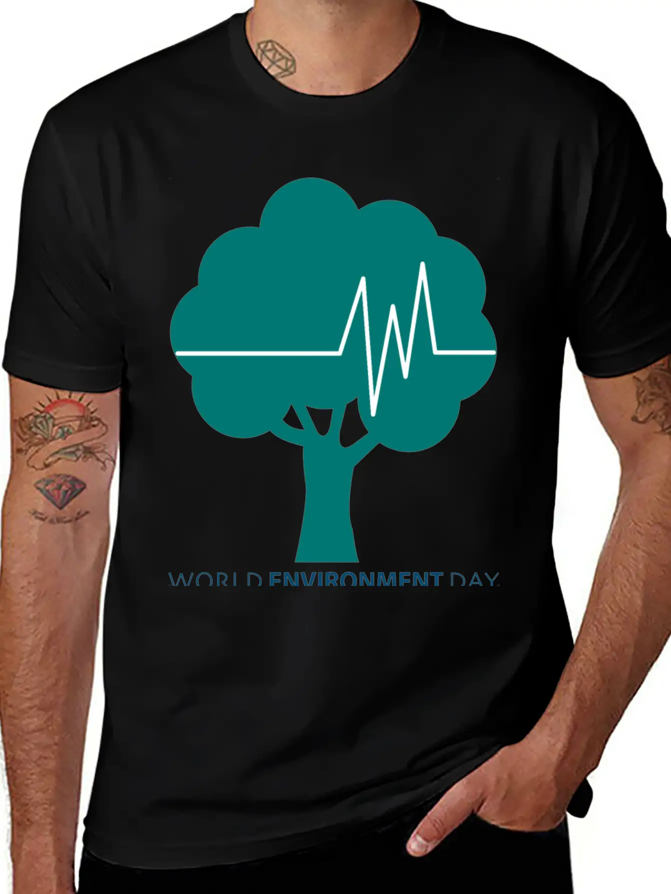 World Environment Day Working Together To Protect Lightweight Cotton T-Shirt – Daily Comfort Graphic Shirt