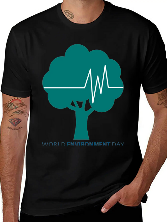 World Environment Day Working Together To Protect Lightweight Cotton T-Shirt – Daily Comfort Graphic Shirt