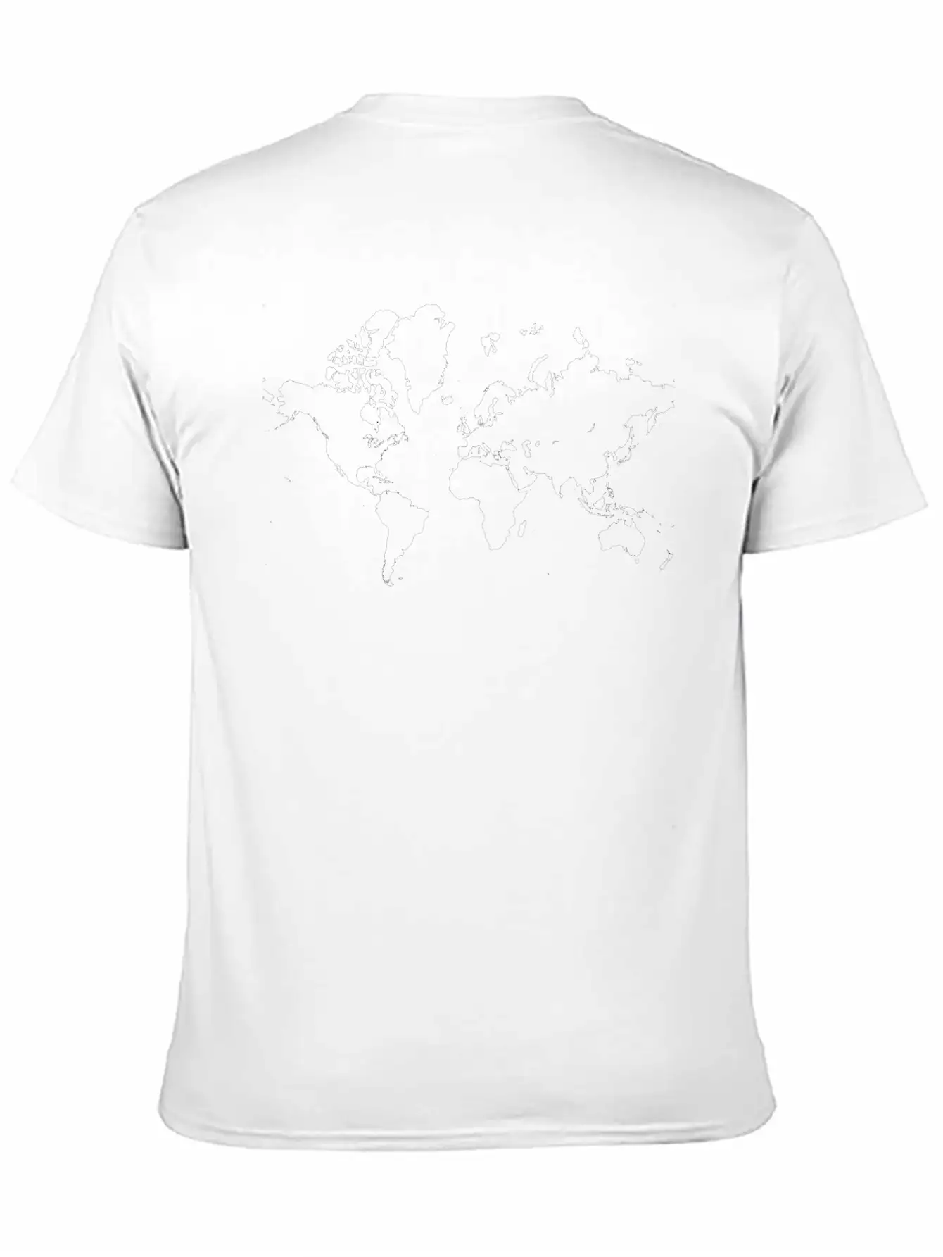 World Map Modern Fit Casual T-Shirt ��� Clean And Versatile Design