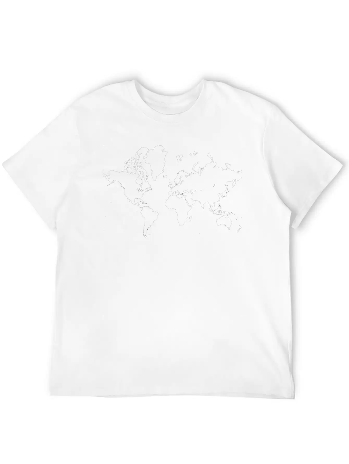 World Map Modern Fit Casual T-Shirt ��� Clean And Versatile Design