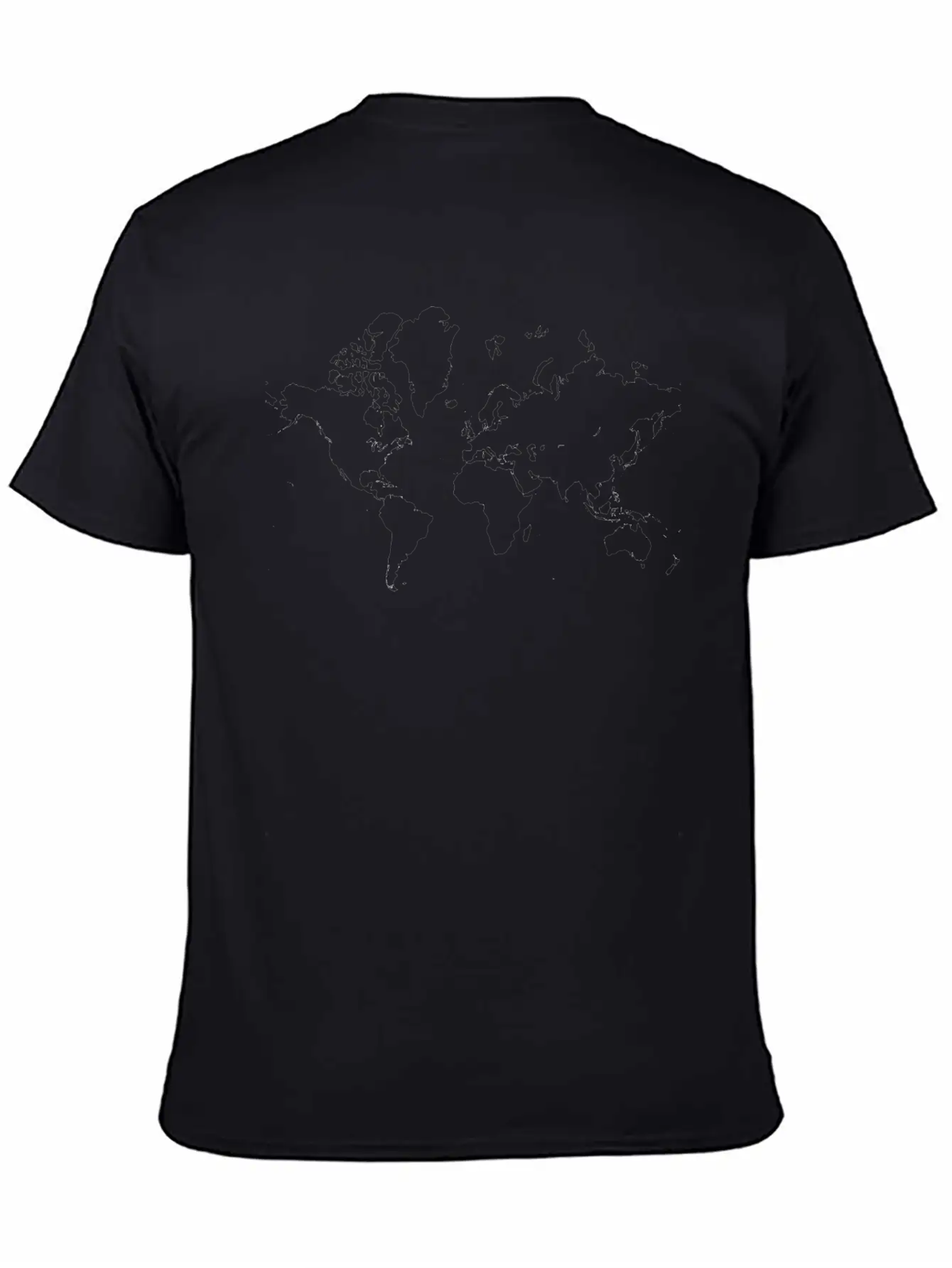 World Map Modern Fit Casual T-Shirt ��� Clean And Versatile Design
