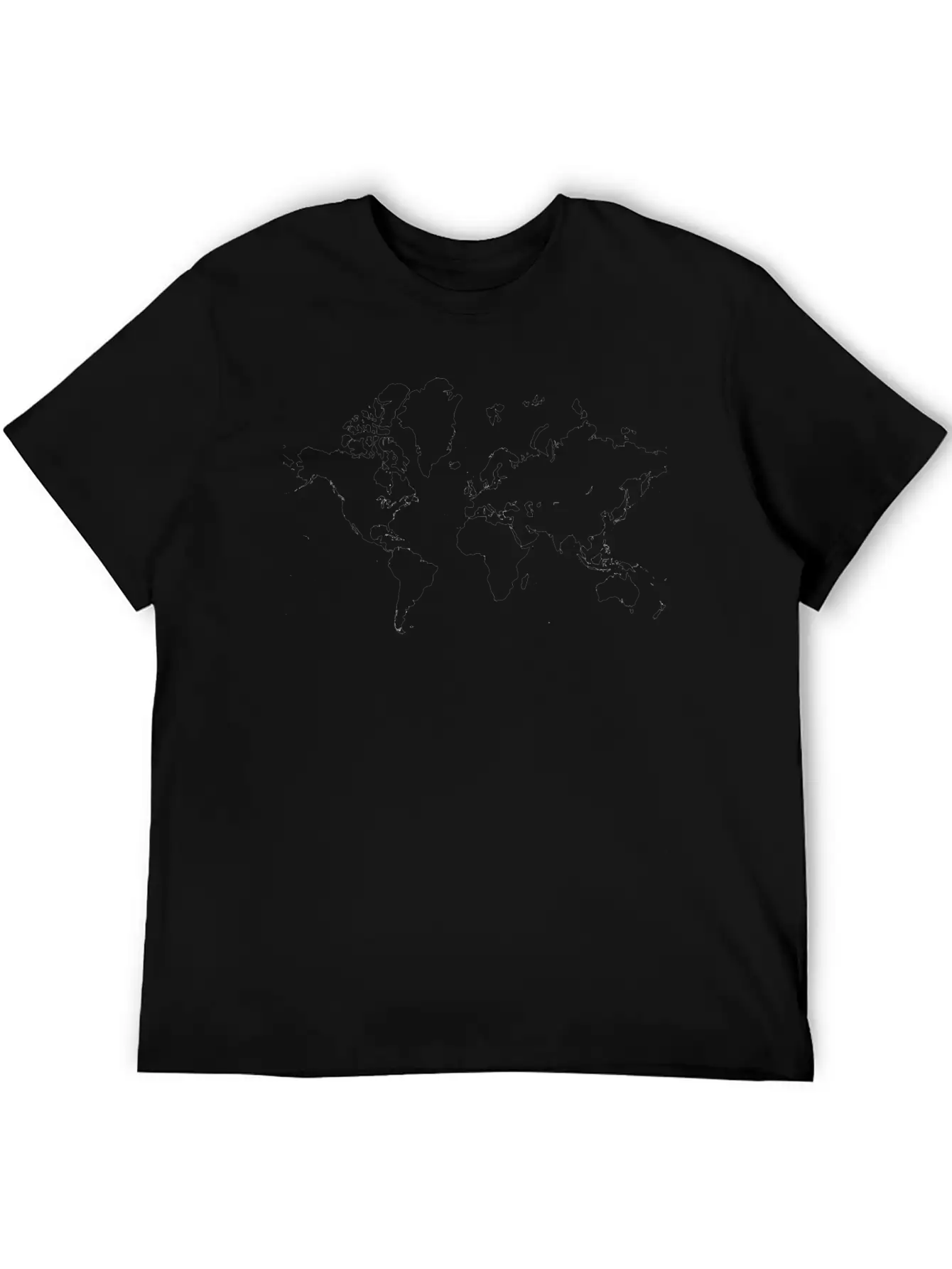 World Map Modern Fit Casual T-Shirt ��� Clean And Versatile Design