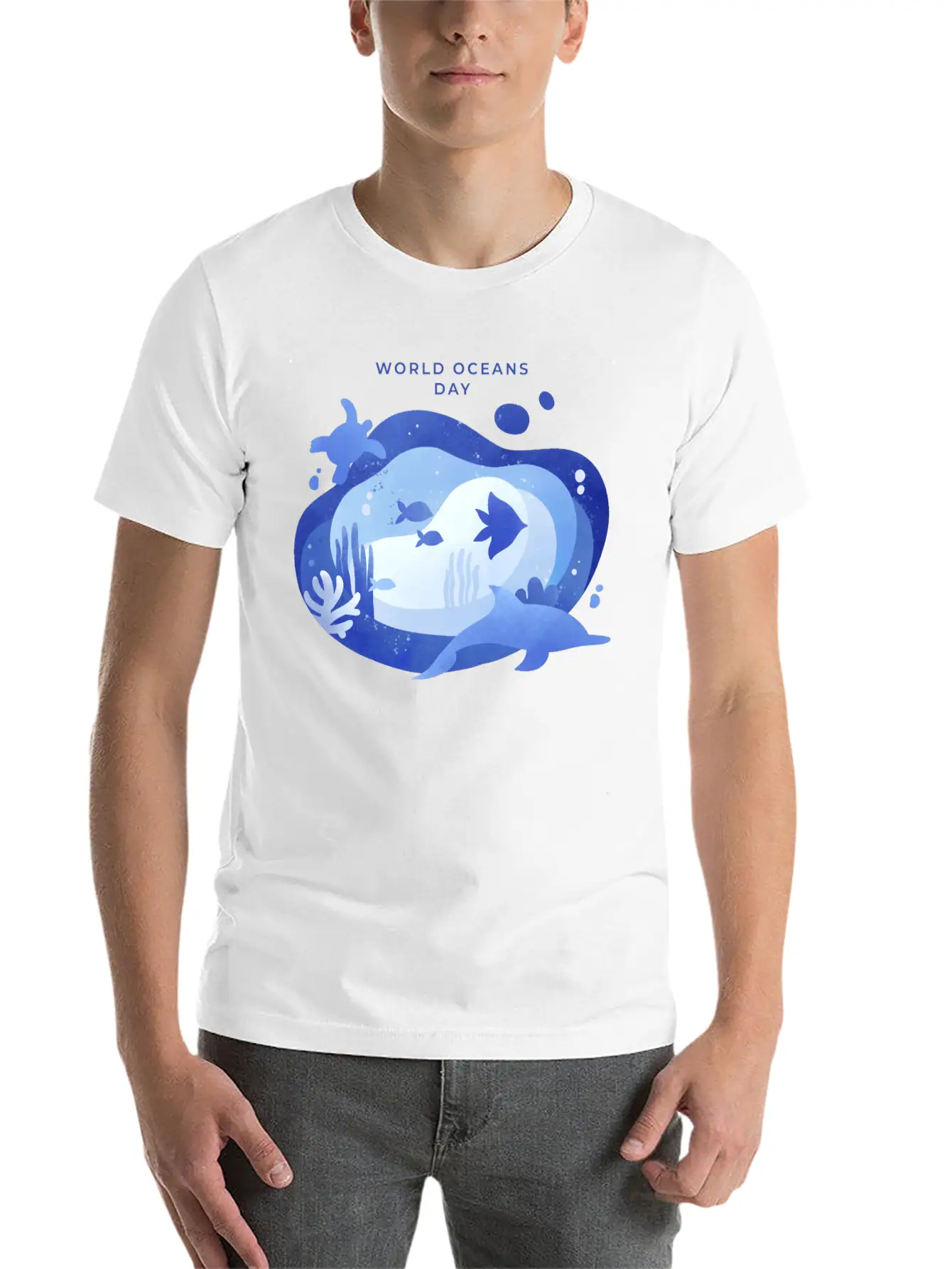 World Oceans Day Basic Graphic T-Shirt – Daily Comfort In Soft Cotton