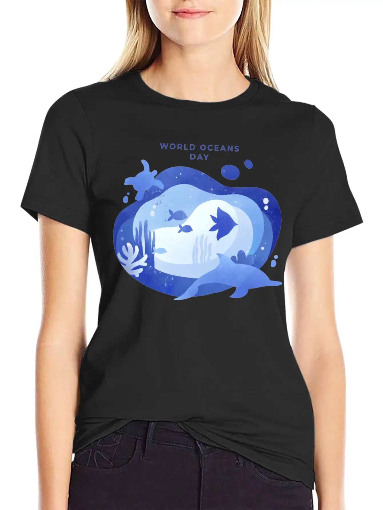 World Oceans Day Basic Graphic T-Shirt – Daily Comfort In Soft Cotton