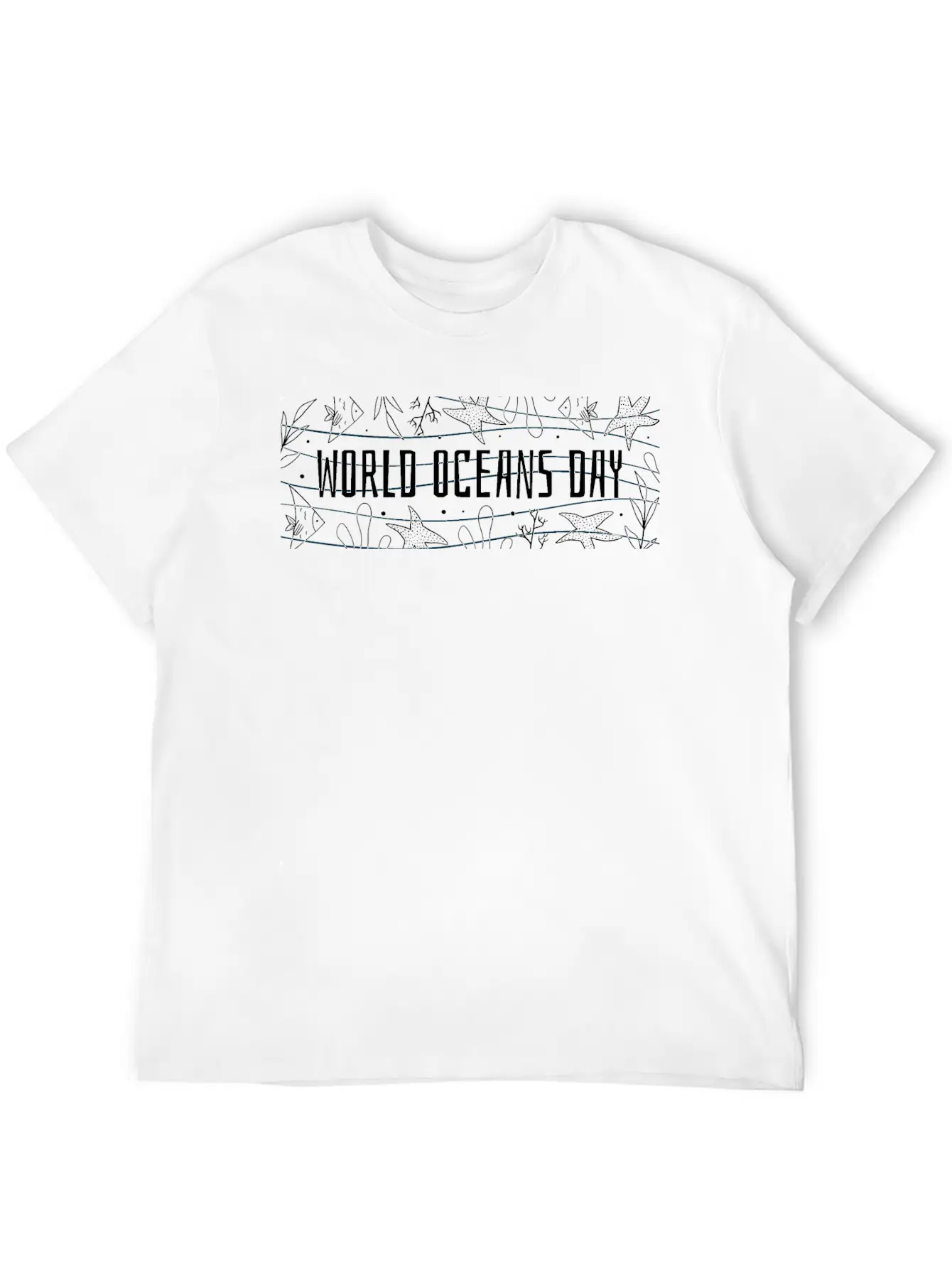 World Oceans Day Unisex Casual T-Shirt – Clean Design For Daily Comfort