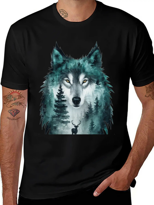 World Wildlife Day Wolf And Deer Modern Fit Casual T-Shirt – Clean And Versatile Design