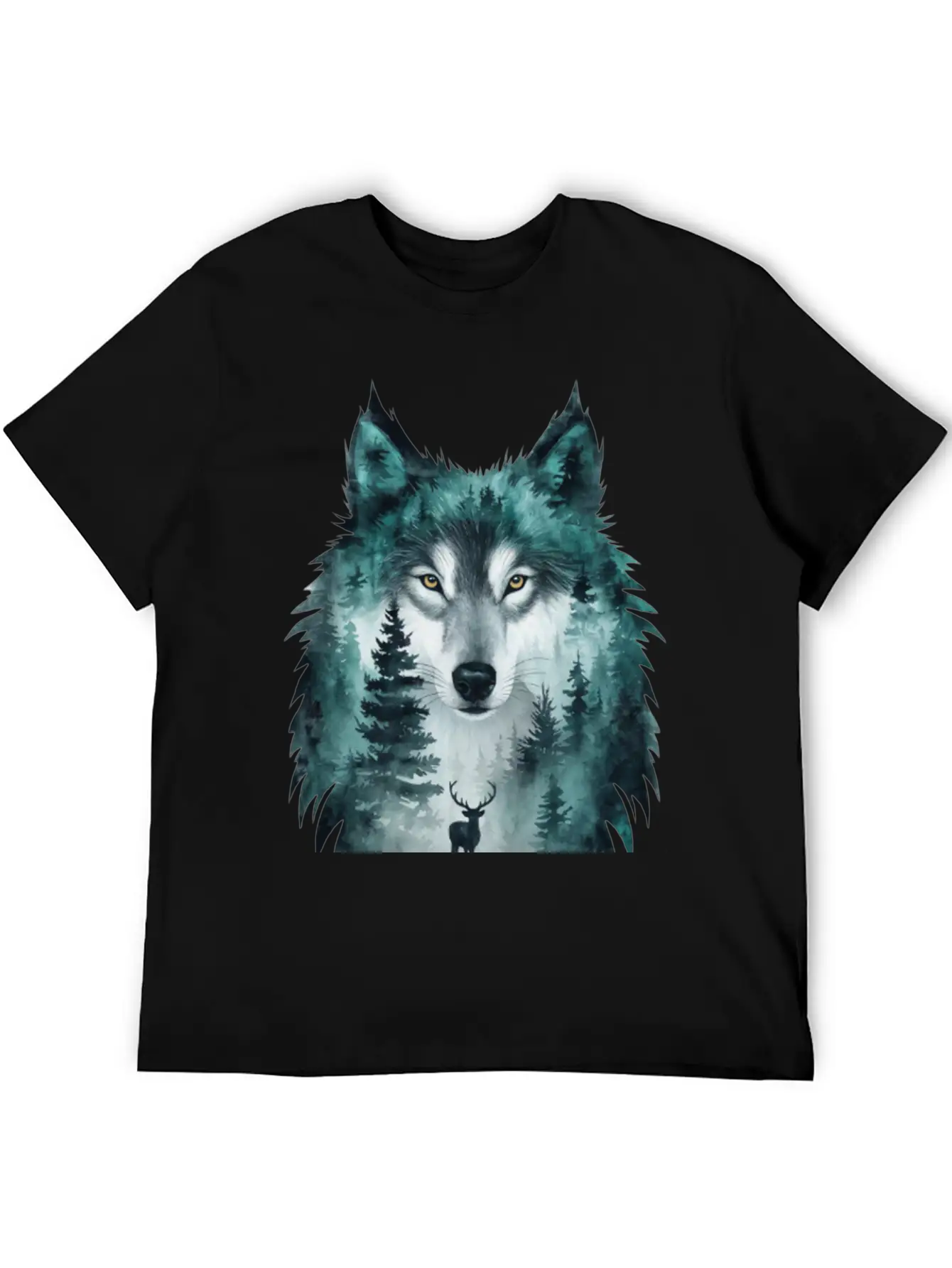 World Wildlife Day Wolf And Deer Modern Fit Casual T-Shirt – Clean And Versatile Design