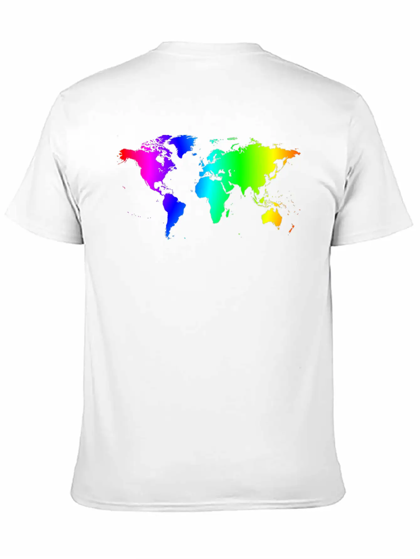 Worldmap Color Gradient Lightweight Cotton T-Shirt – Daily Comfort Graphic Shirt