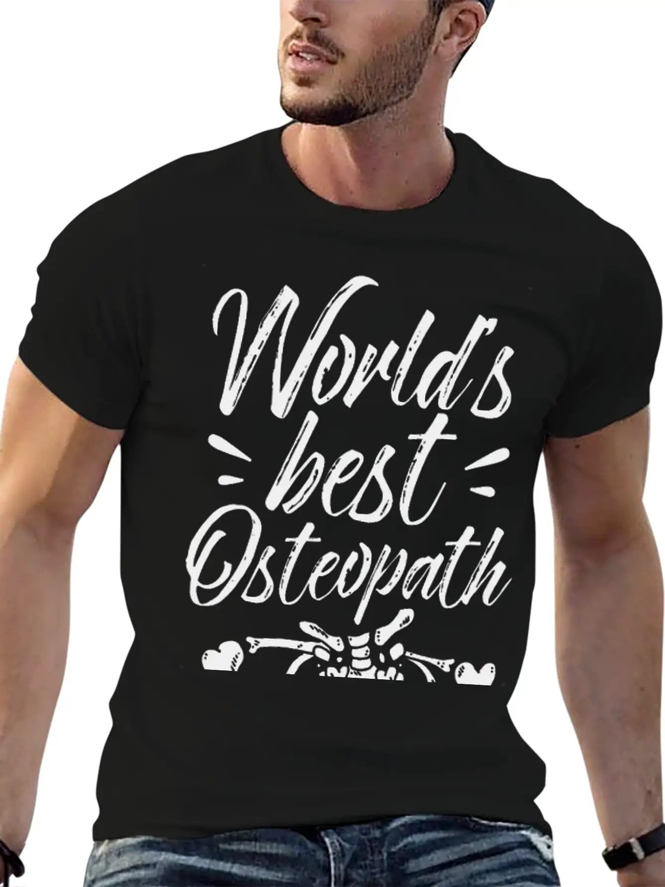 World's Best Osteopath Job Osteopathy Osteopaths Modern Fit Casual T-Shirt – Clean And Versatile Design