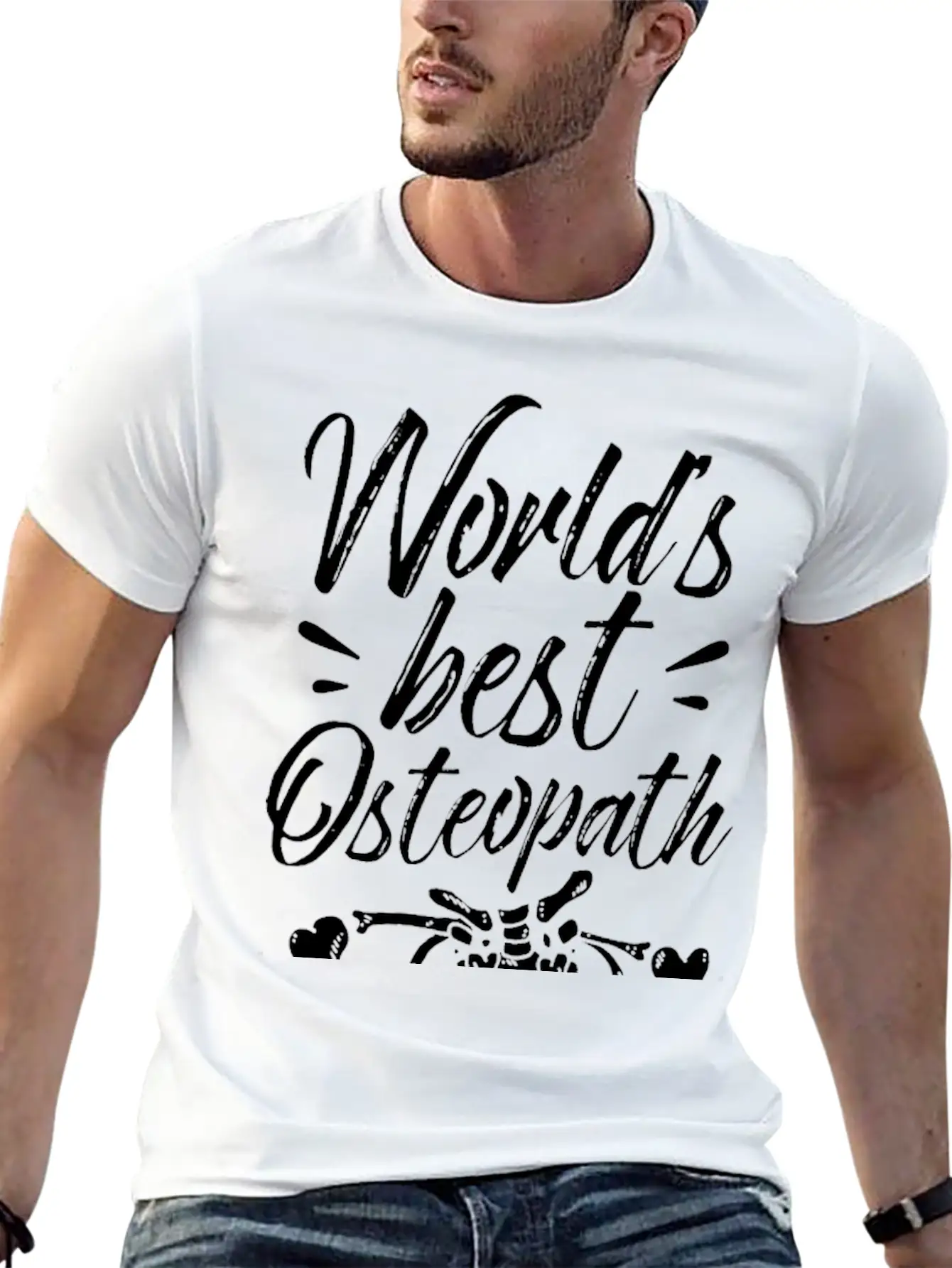 World's Best Osteopath Job Osteopathy Osteopaths Modern Fit Casual T-Shirt – Clean And Versatile Design