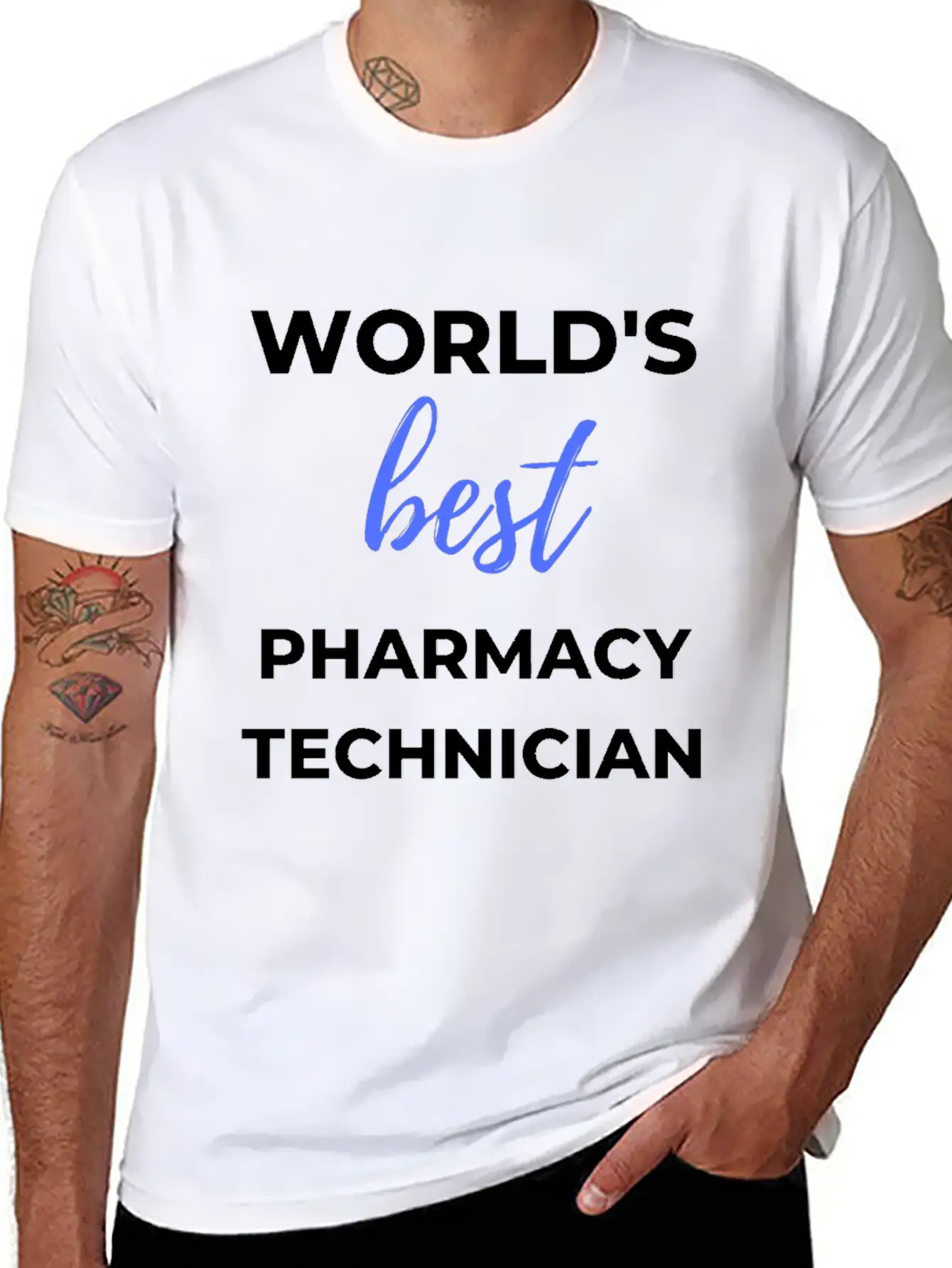 World's Best Pharmacy Technician Lightweight Cotton T-Shirt – Daily Comfort Graphic Shirt