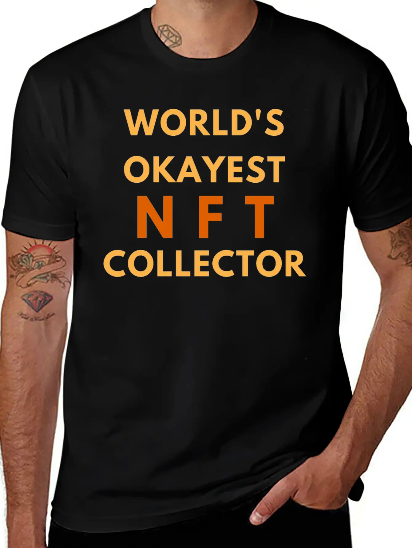 WORLD'S OKAYEST NFT COLLECTOR - NON FUNGIBLE TOKEN Lightweight Cotton T-Shirt – Daily Comfort Graphic Shirt