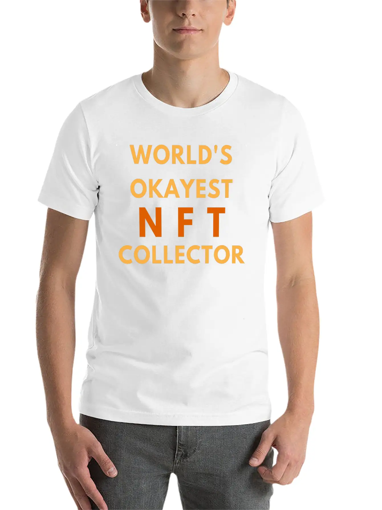 WORLD'S OKAYEST NFT COLLECTOR - NON FUNGIBLE TOKEN Lightweight Cotton T-Shirt – Daily Comfort Graphic Shirt