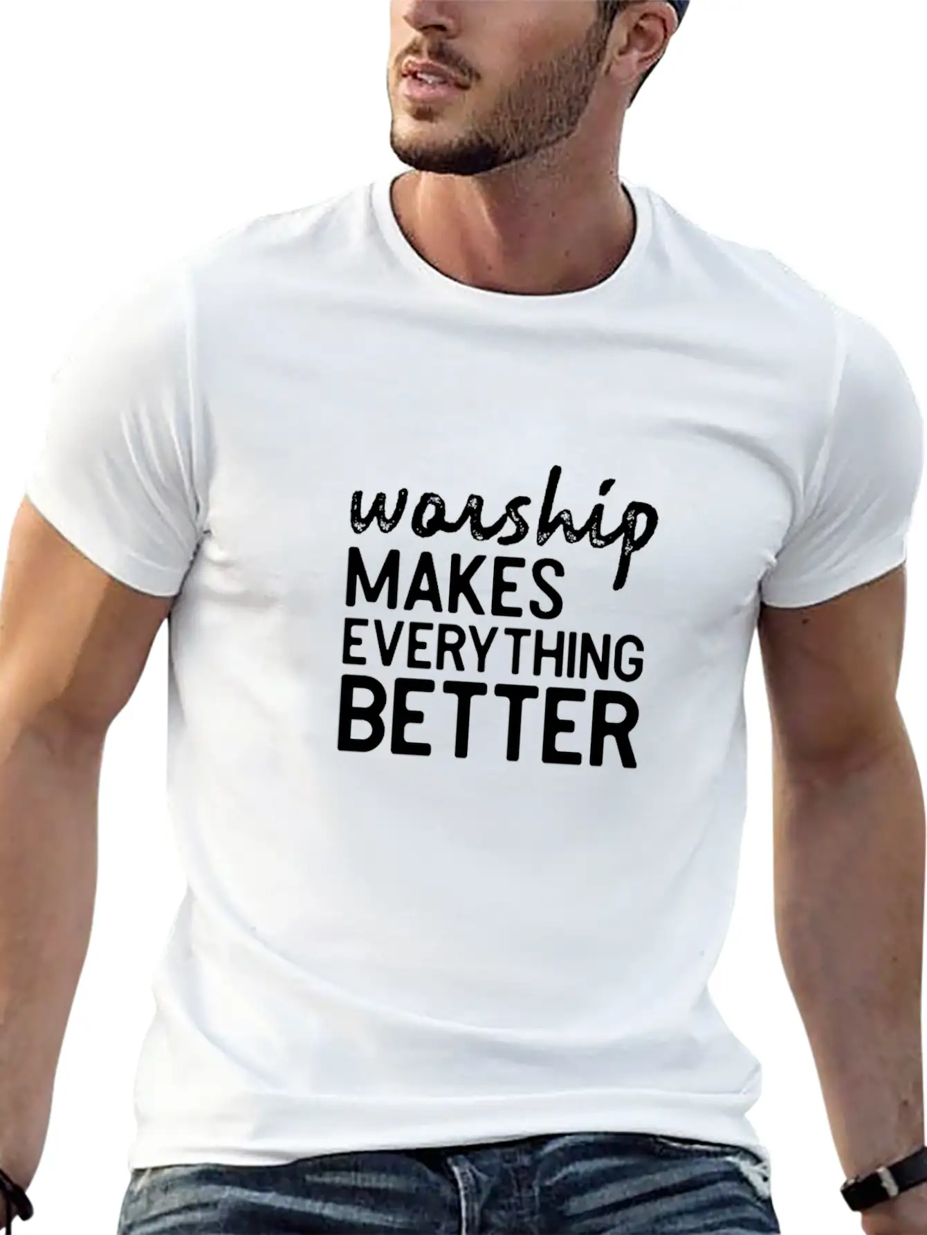Worship Better Music Bible Jesus Shirt Gift Lightweight Cotton T-Shirt – Daily Comfort Graphic Shirt