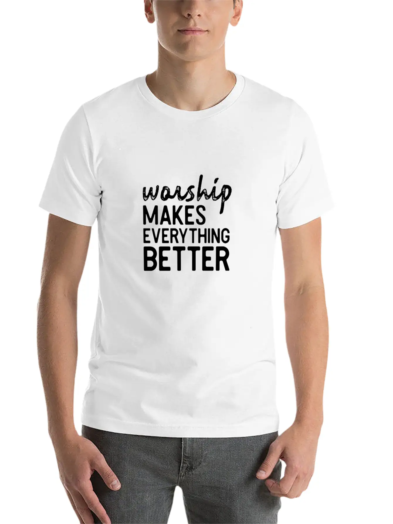 Worship Better Music Bible Jesus Shirt Gift Lightweight Cotton T-Shirt – Daily Comfort Graphic Shirt