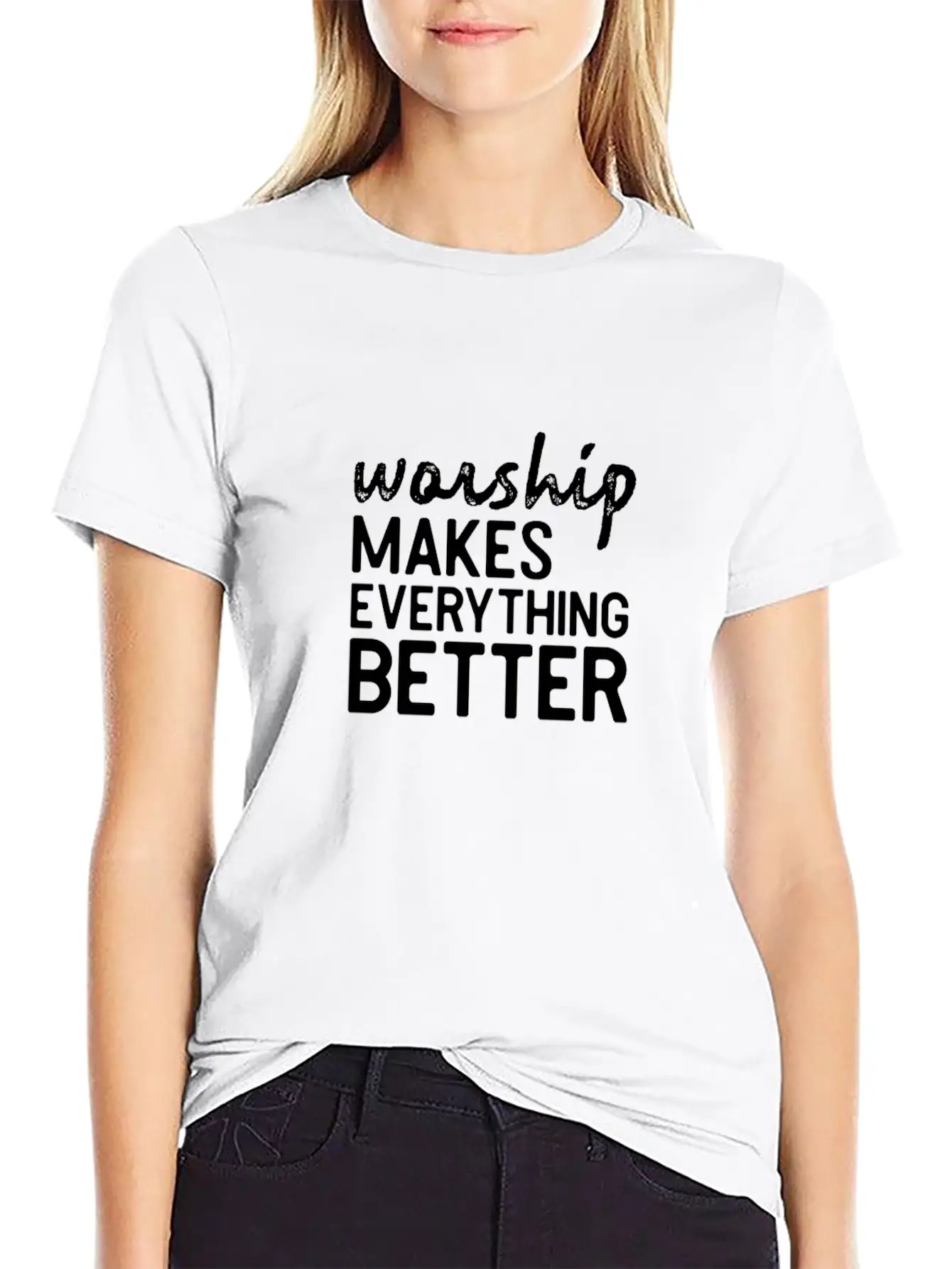 Worship Better Music Bible Jesus Shirt Gift Lightweight Cotton T-Shirt – Daily Comfort Graphic Shirt