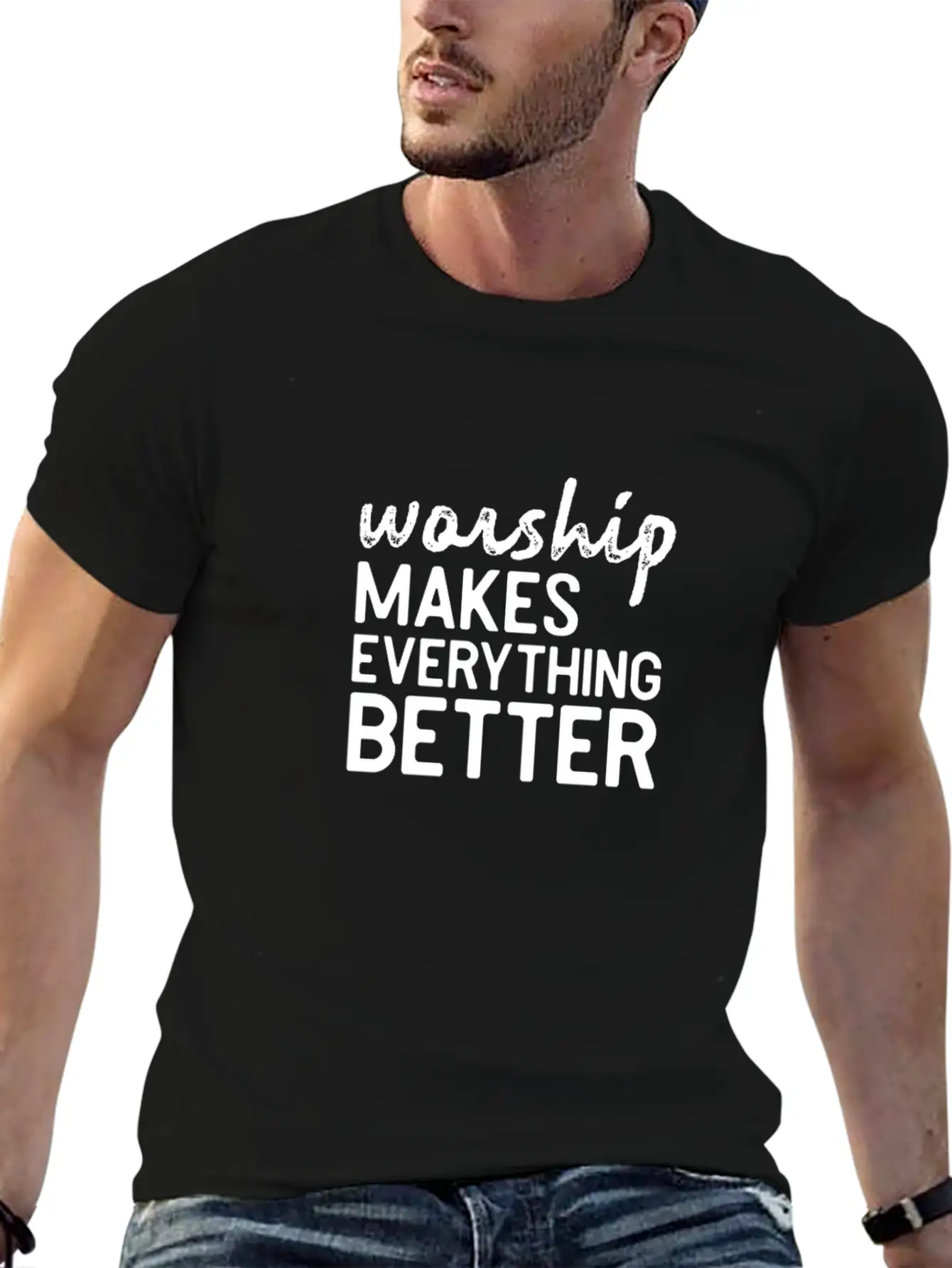Worship Better Music Bible Jesus Shirt Gift Lightweight Cotton T-Shirt – Daily Comfort Graphic Shirt