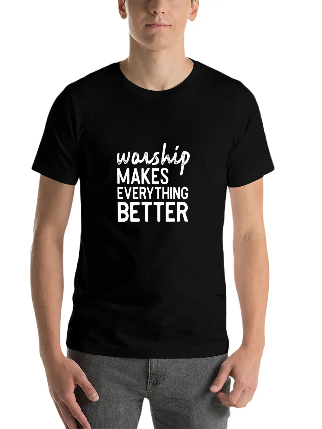 Worship Better Music Bible Jesus Shirt Gift Lightweight Cotton T-Shirt – Daily Comfort Graphic Shirt
