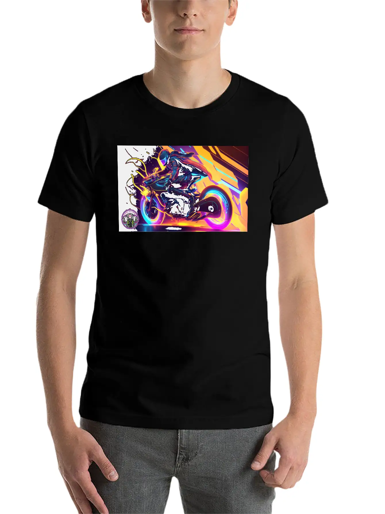 WoW Neon Chic Line Basic Graphic T-Shirt – Daily Comfort In Soft Cotton