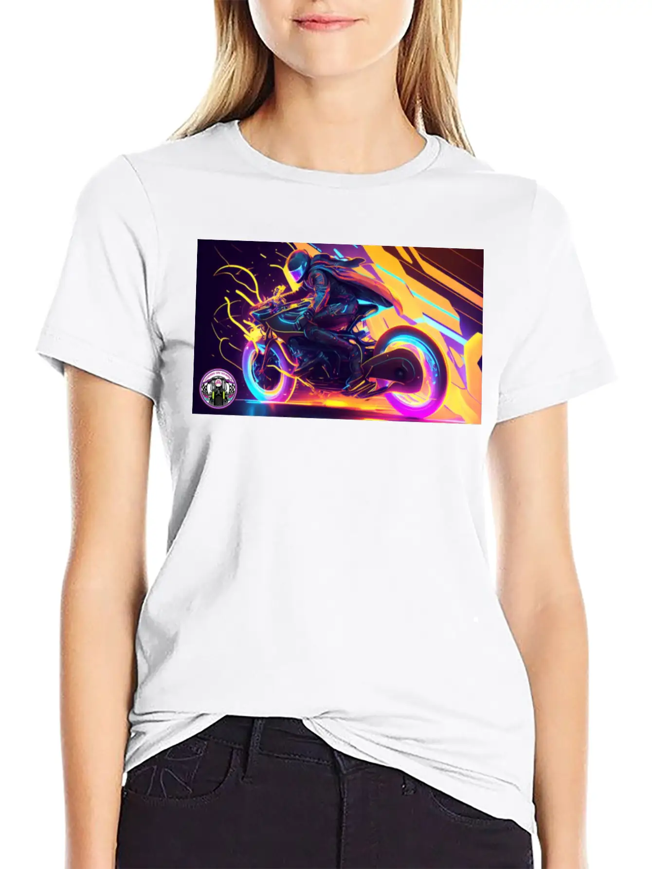 WoW Neon Chic Line Basic Graphic T-Shirt – Daily Comfort In Soft Cotton
