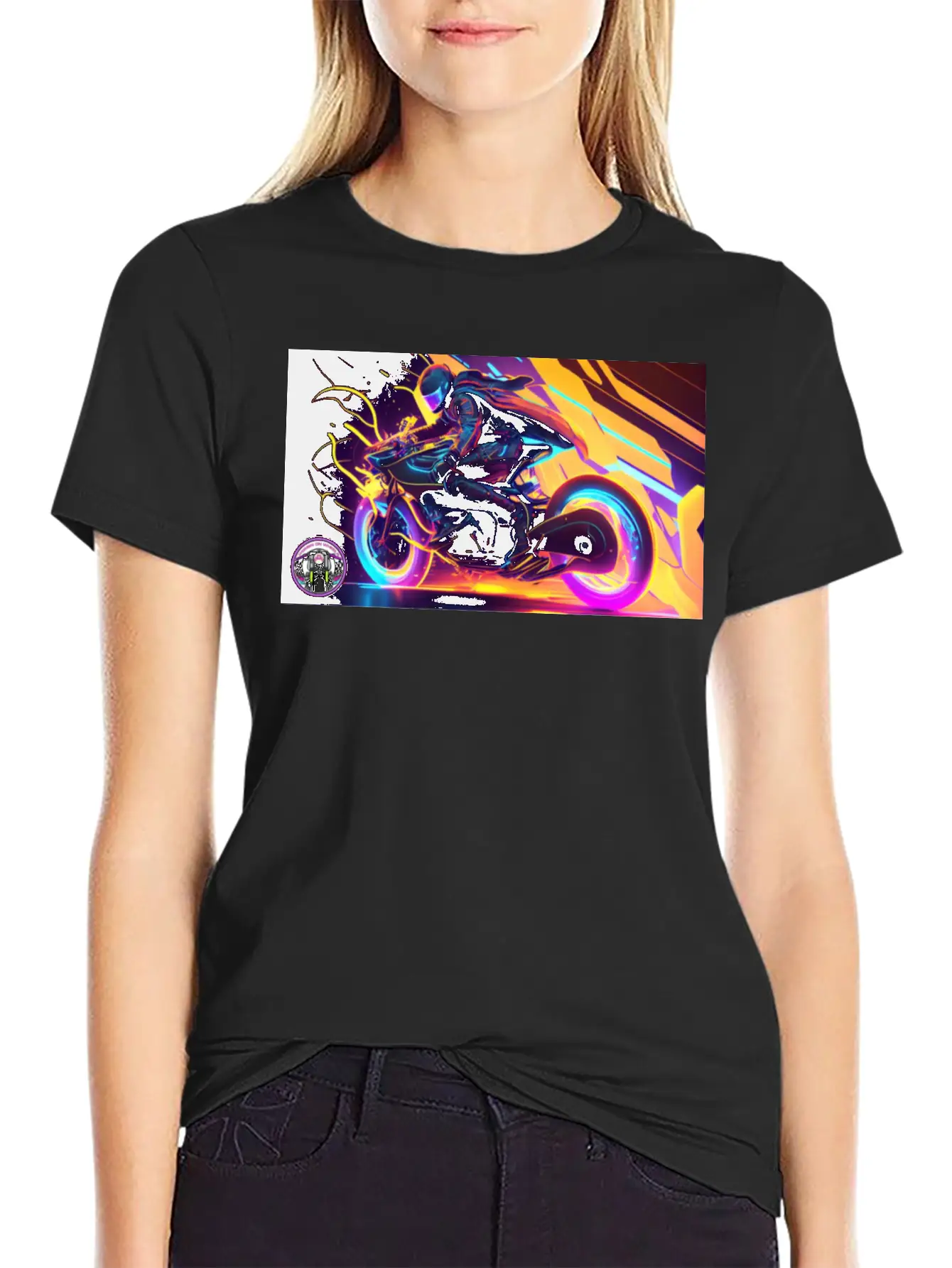 WoW Neon Chic Line Basic Graphic T-Shirt – Daily Comfort In Soft Cotton