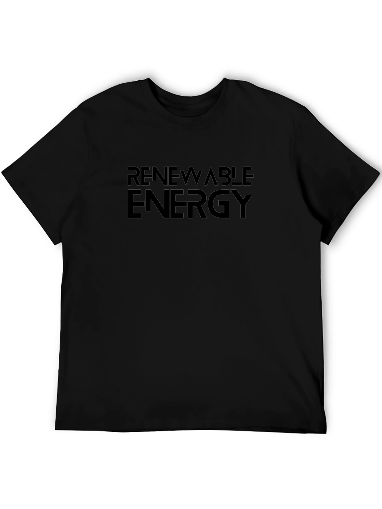 Renewable Energy Black T-Shirt - Sustainable Style