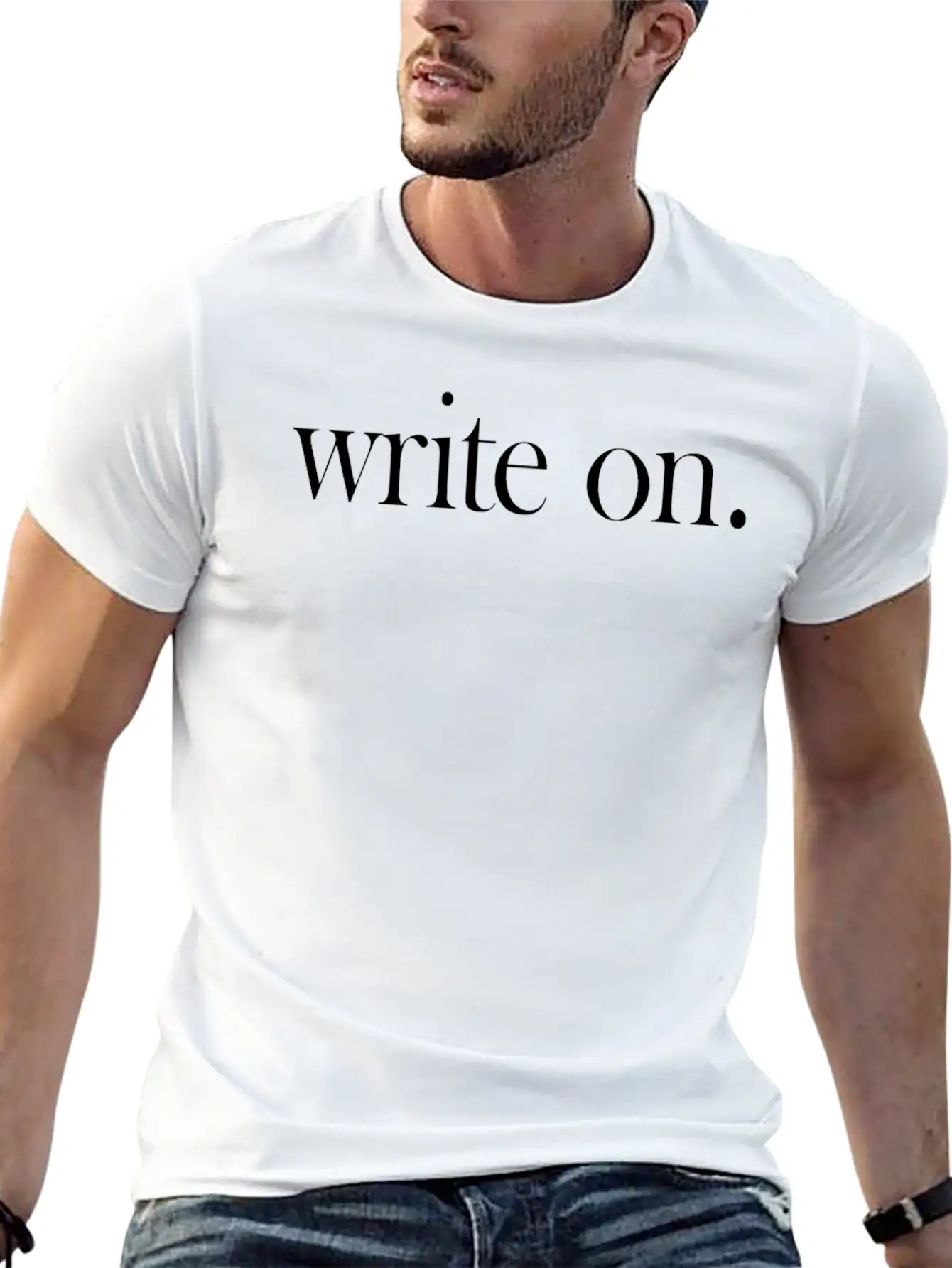 Write On Lightweight Cotton T-Shirt – Daily Comfort Graphic Shirt