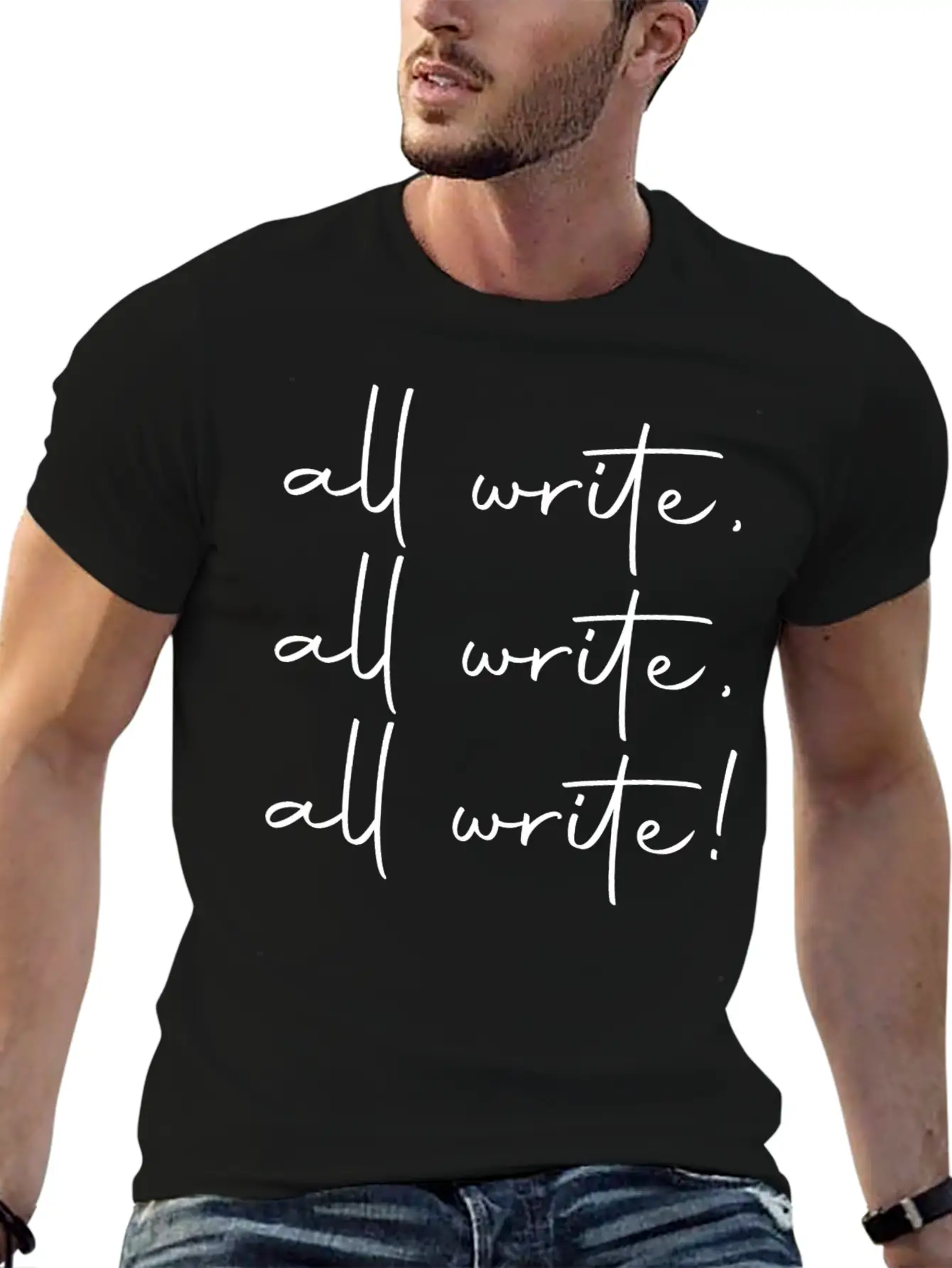 Writer Journalist Gift Book Lover Writing Reading Basic Graphic T-Shirt – Daily Comfort In Soft Cotton